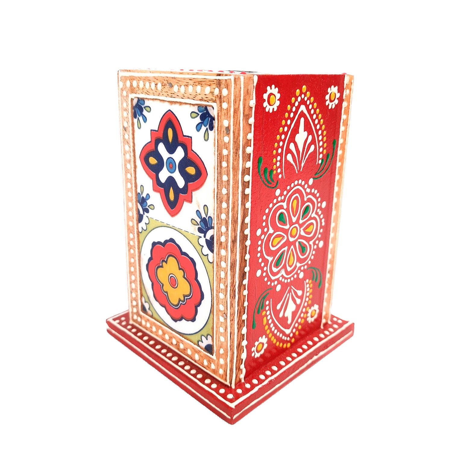 Wooden Pen Holder -Pen Pencil Holder -for Study Table - 5 Inch- Apkamart