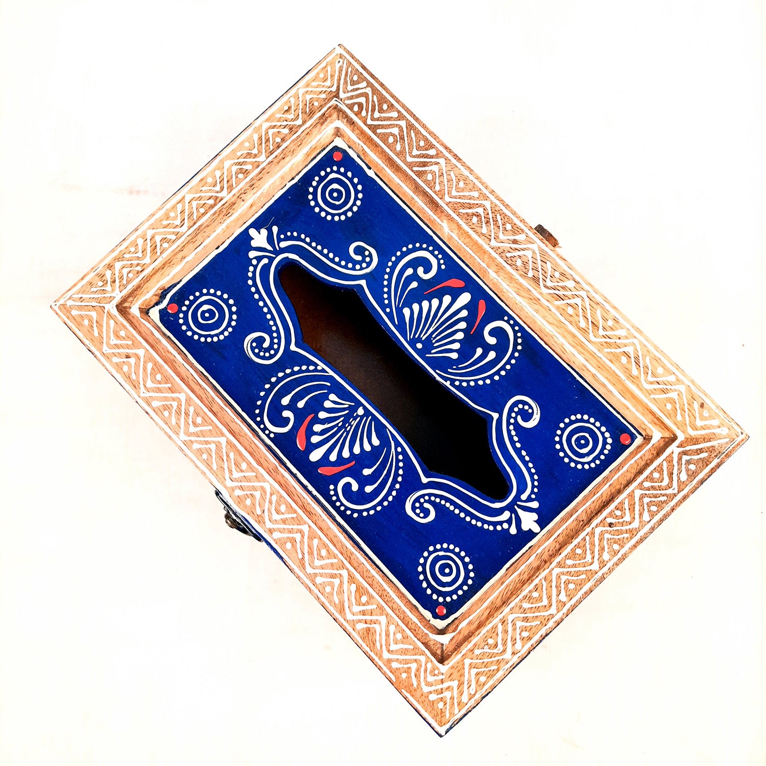 Paper Napkin Holder - For Table & Home Decor - 4 inch- Blue- Apkamart