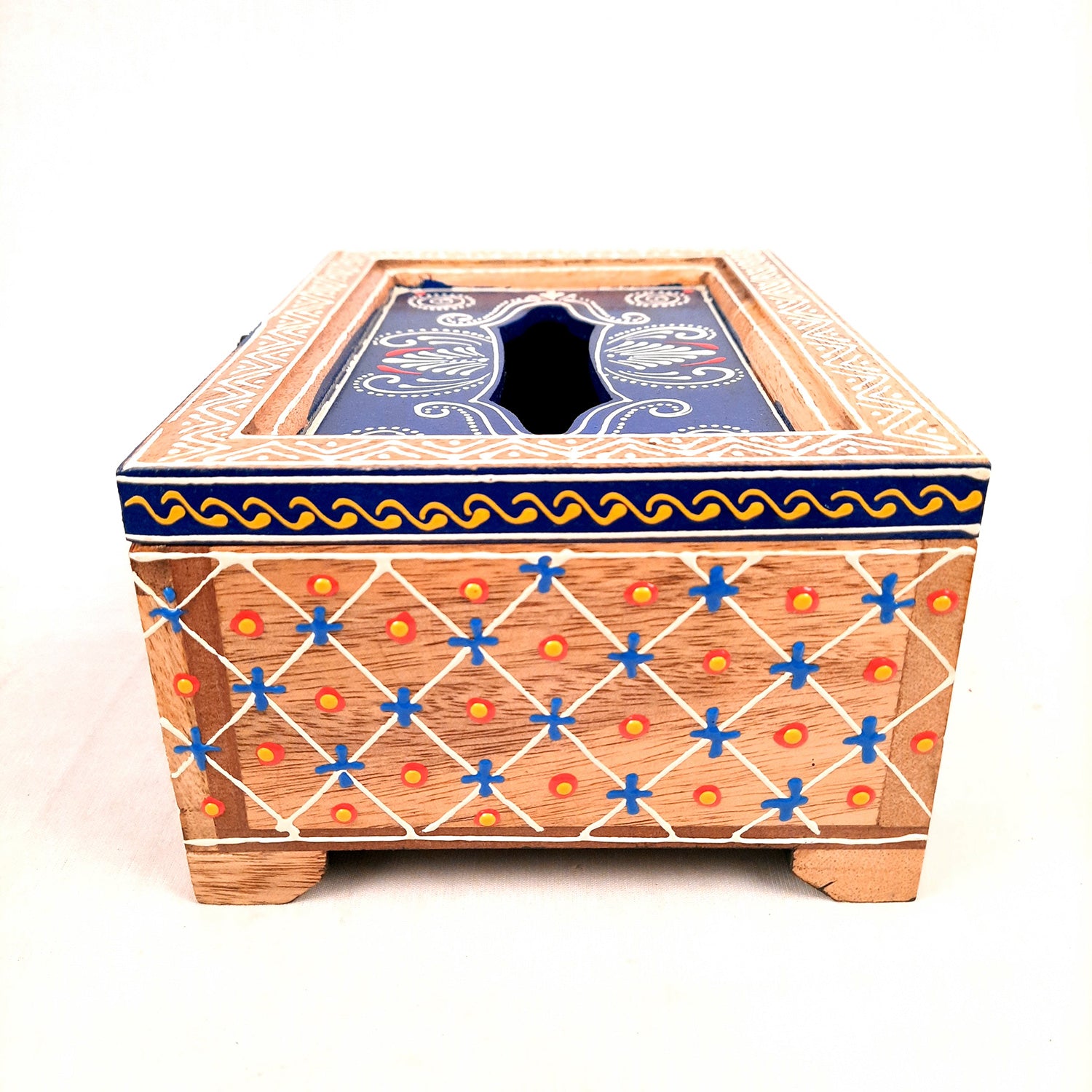 Paper Napkin Holder - For Table & Home Decor - 4 inch- Blue- Apkamart