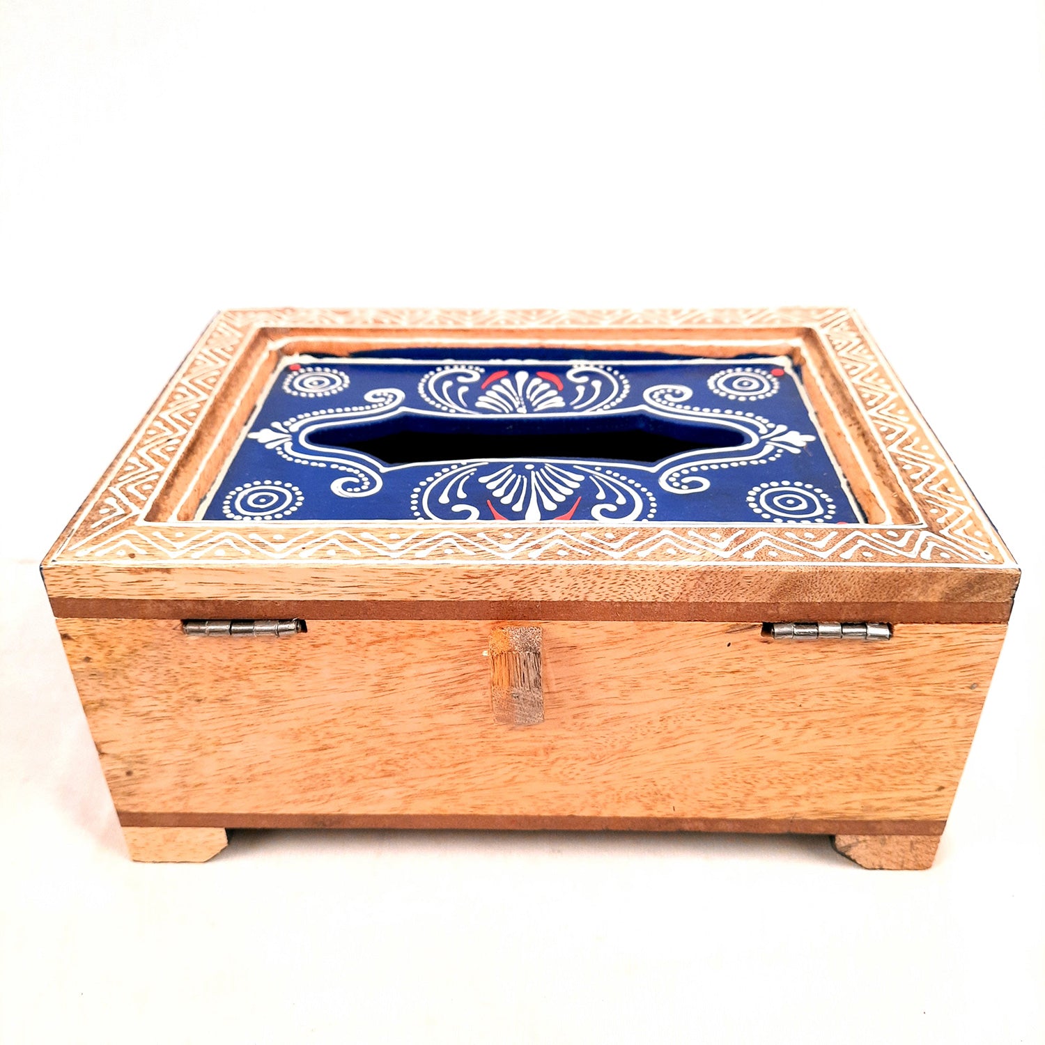 Paper Napkin Holder - For Table & Home Decor - 4 inch- Blue- Apkamart