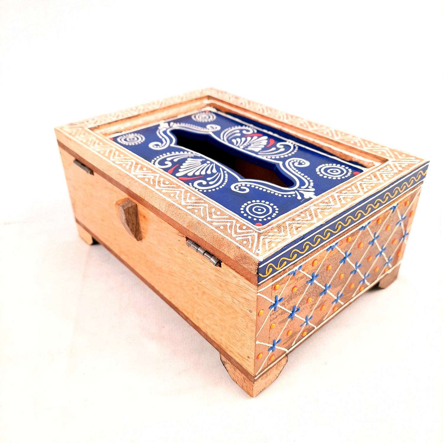 Paper Napkin Holder - For Table & Home Decor - 4 inch- Blue- Apkamart