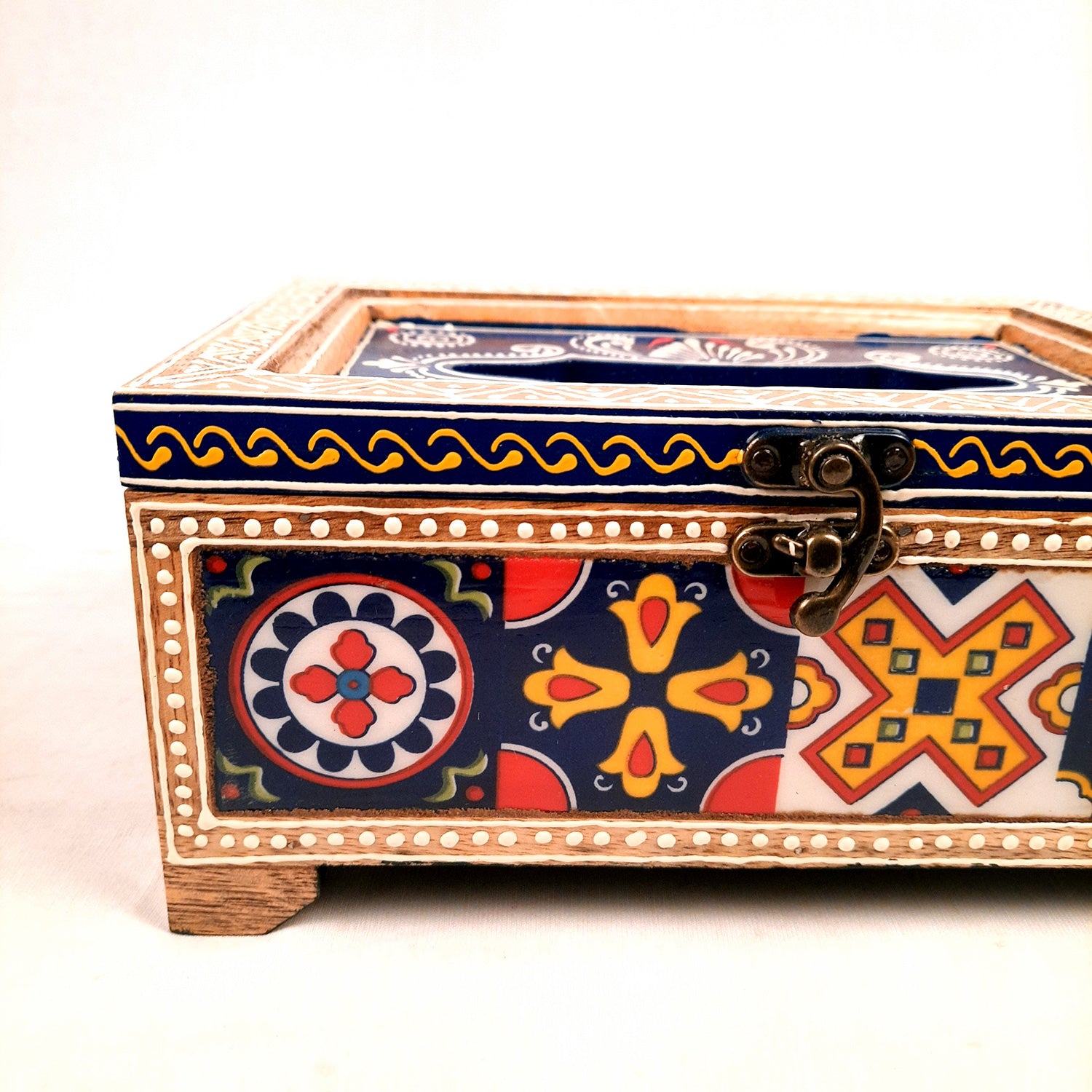 Paper Napkin Holder - For Table & Home Decor - 4 inch- Blue- Apkamart