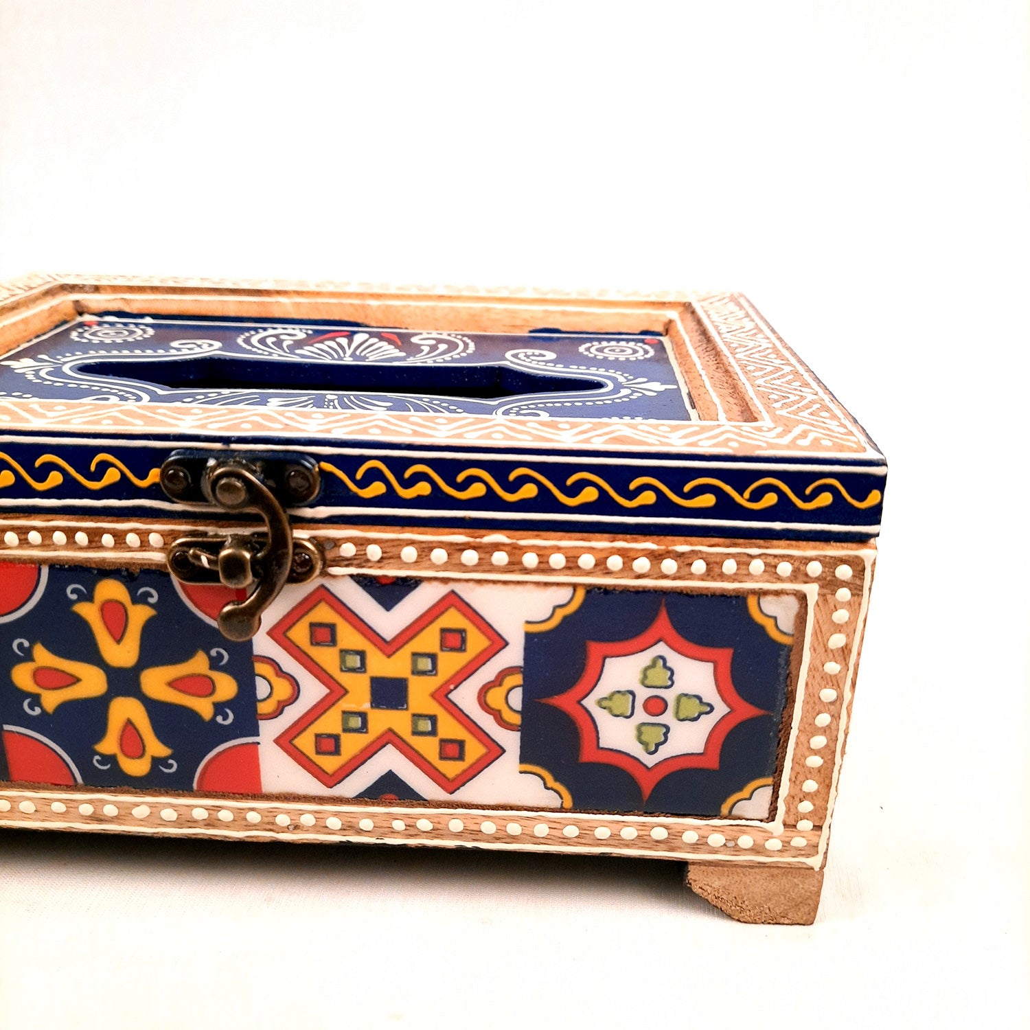 Paper Napkin Holder - For Table & Home Decor - 4 inch- Blue- Apkamart