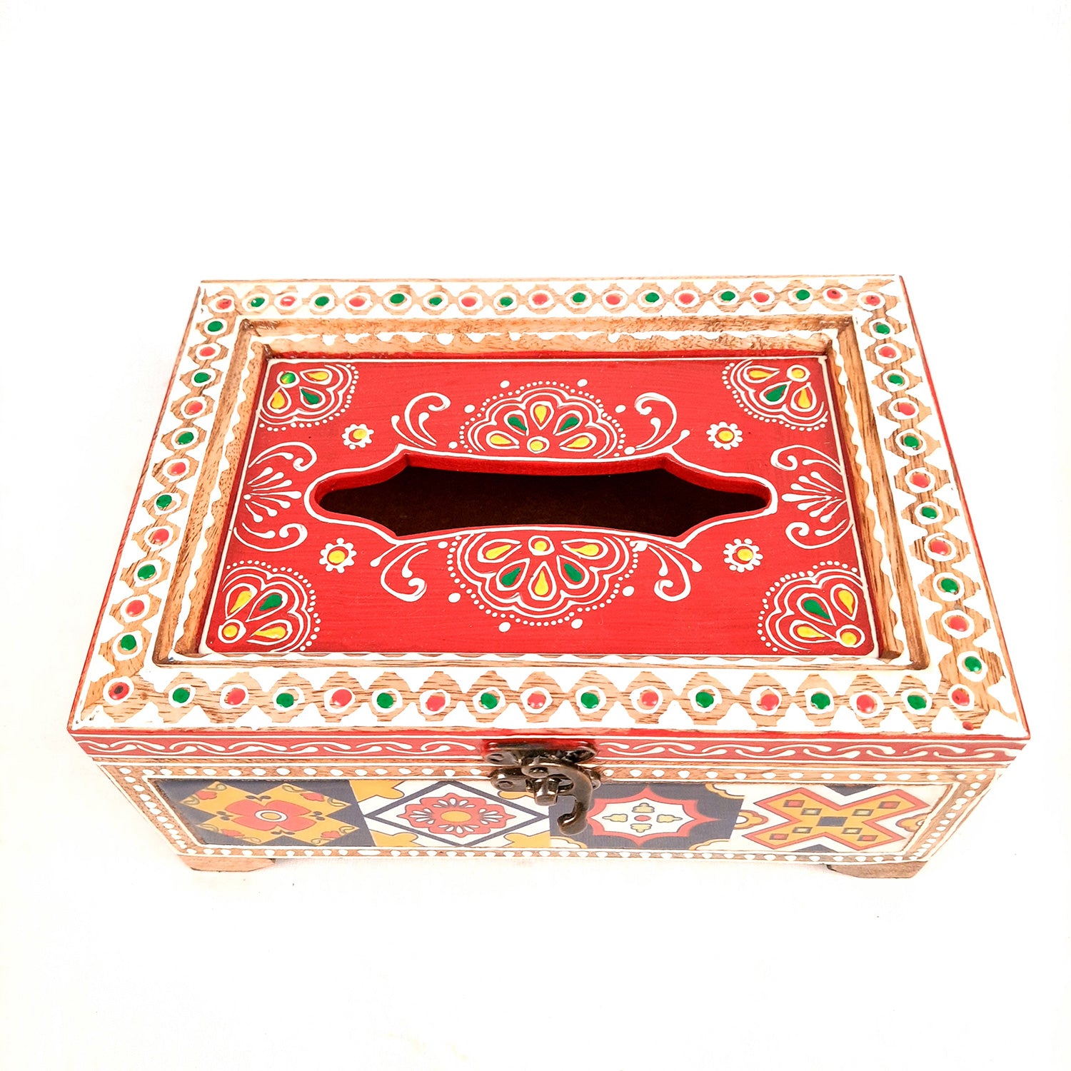 Paper Napkin Holder - For Table & Home Decor -4 Inch (Red)- Apkamart