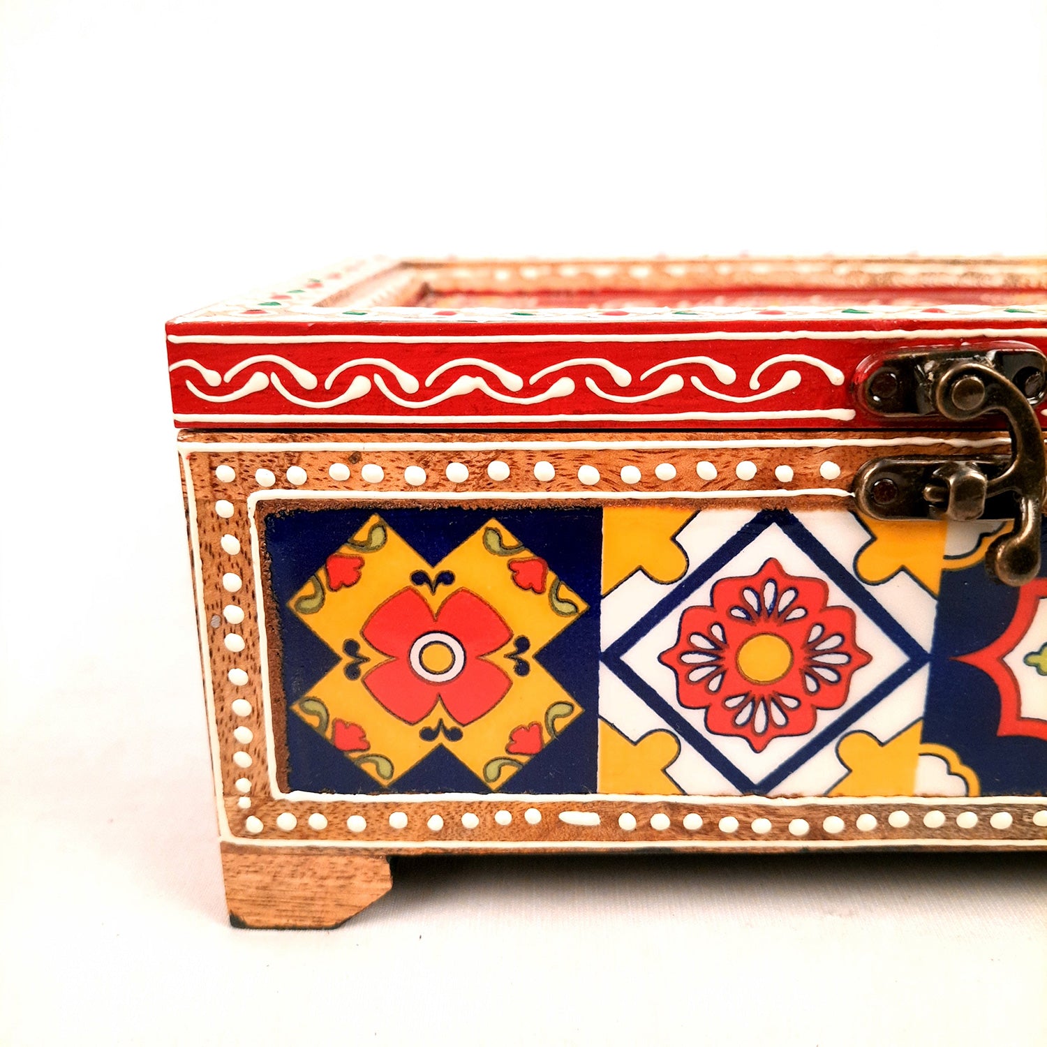 Paper Napkin Holder - For Table & Home Decor -4 Inch (Red)- Apkamart