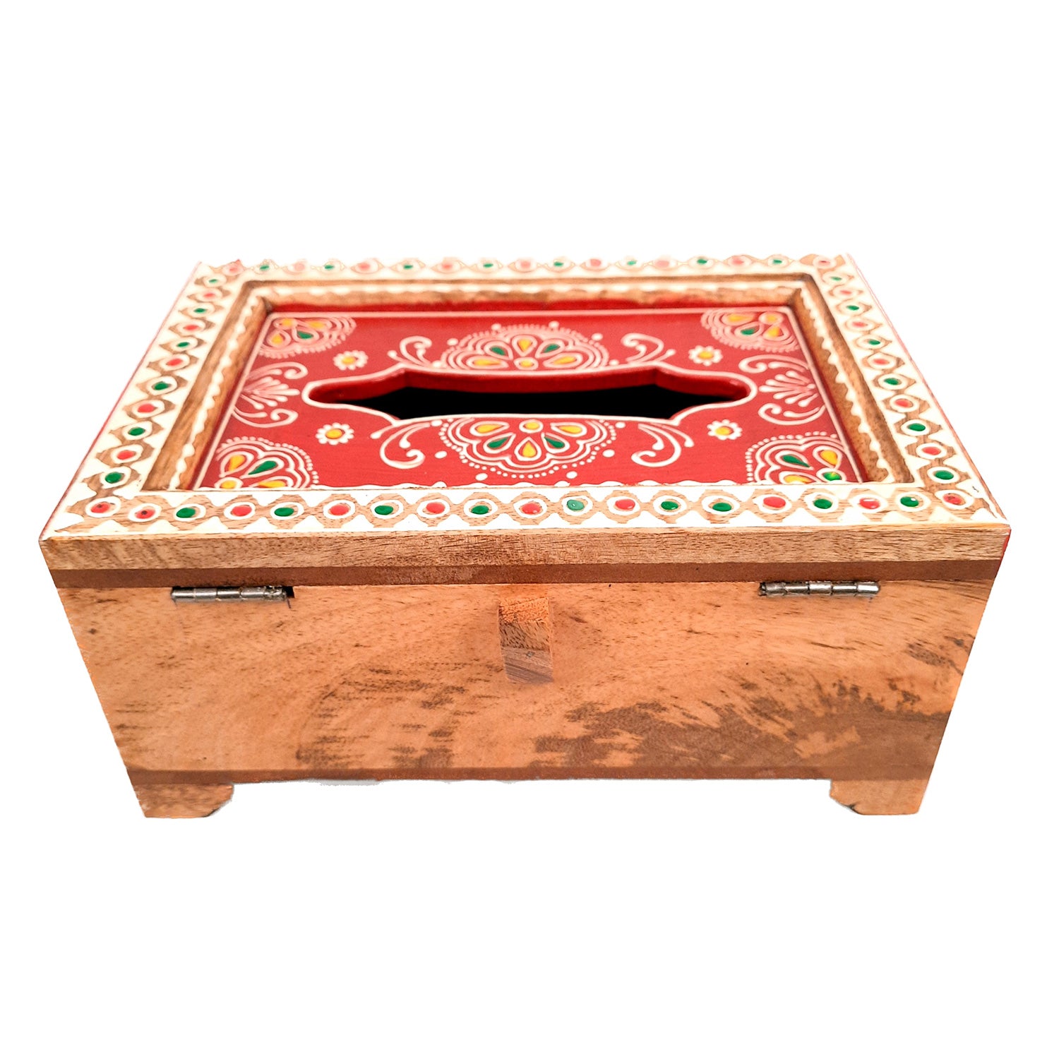 Paper Napkin Holder - For Table & Home Decor -4 Inch (Red)- Apkamart