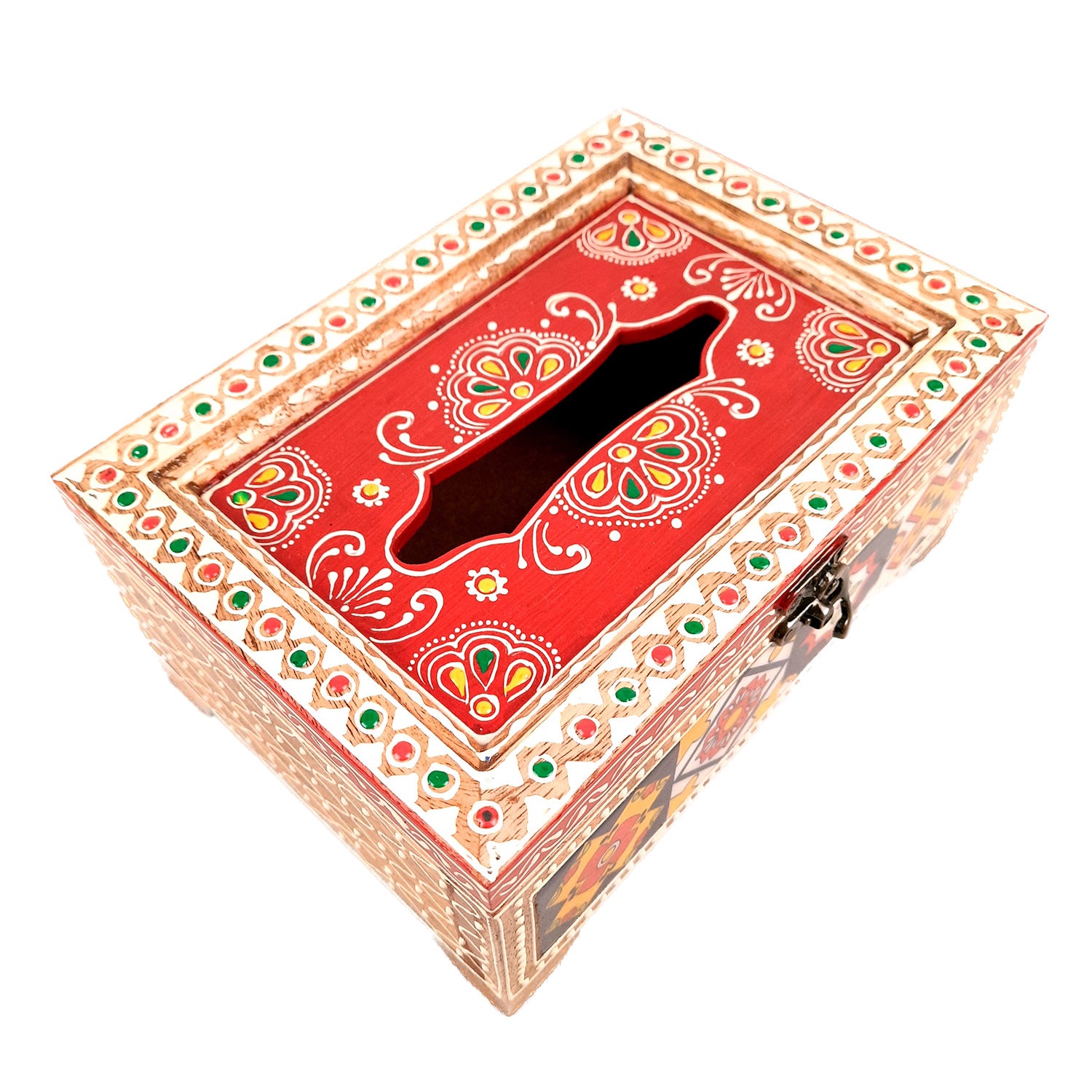 Paper Napkin Holder - For Table & Home Decor -4 Inch (Red)- Apkamart