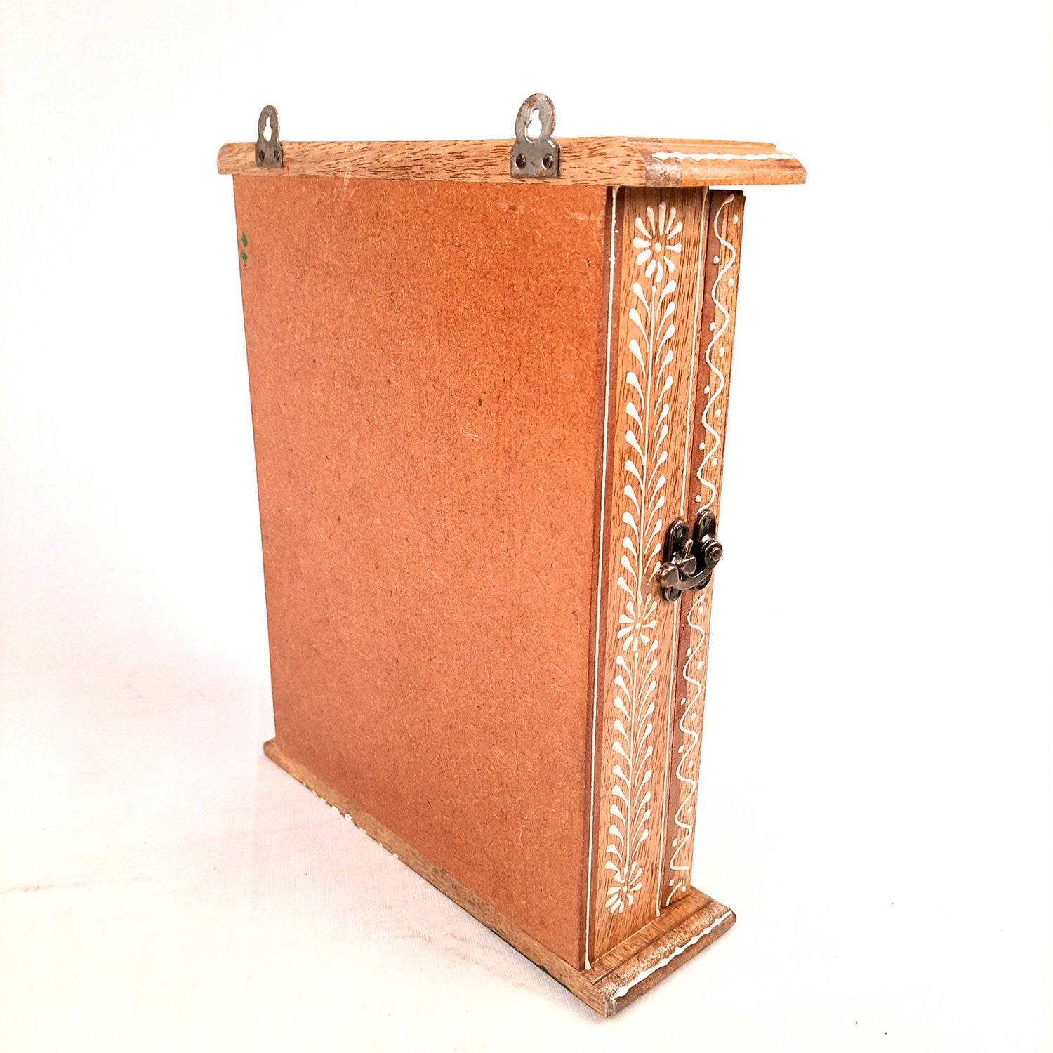 Key Holder Box With Ceramic Tiles | Wooden Wall Hanging Key Box Cabinet Stand - For Home, Office & Entrance Decor - Apkamart #Style_Design 1