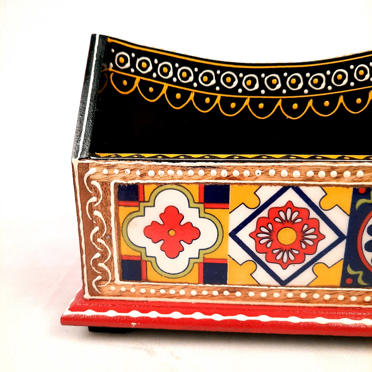 Wood Desk Organizer- for Office Desk - 6 Inch- Apkamart