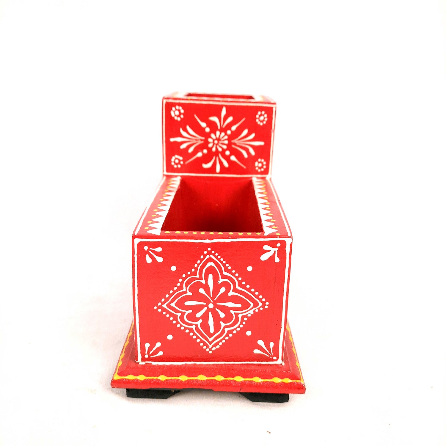 Tile Wooden Pen Stand - Pen Holder for Study Table & Gifts - 5 Inches- Apkamart