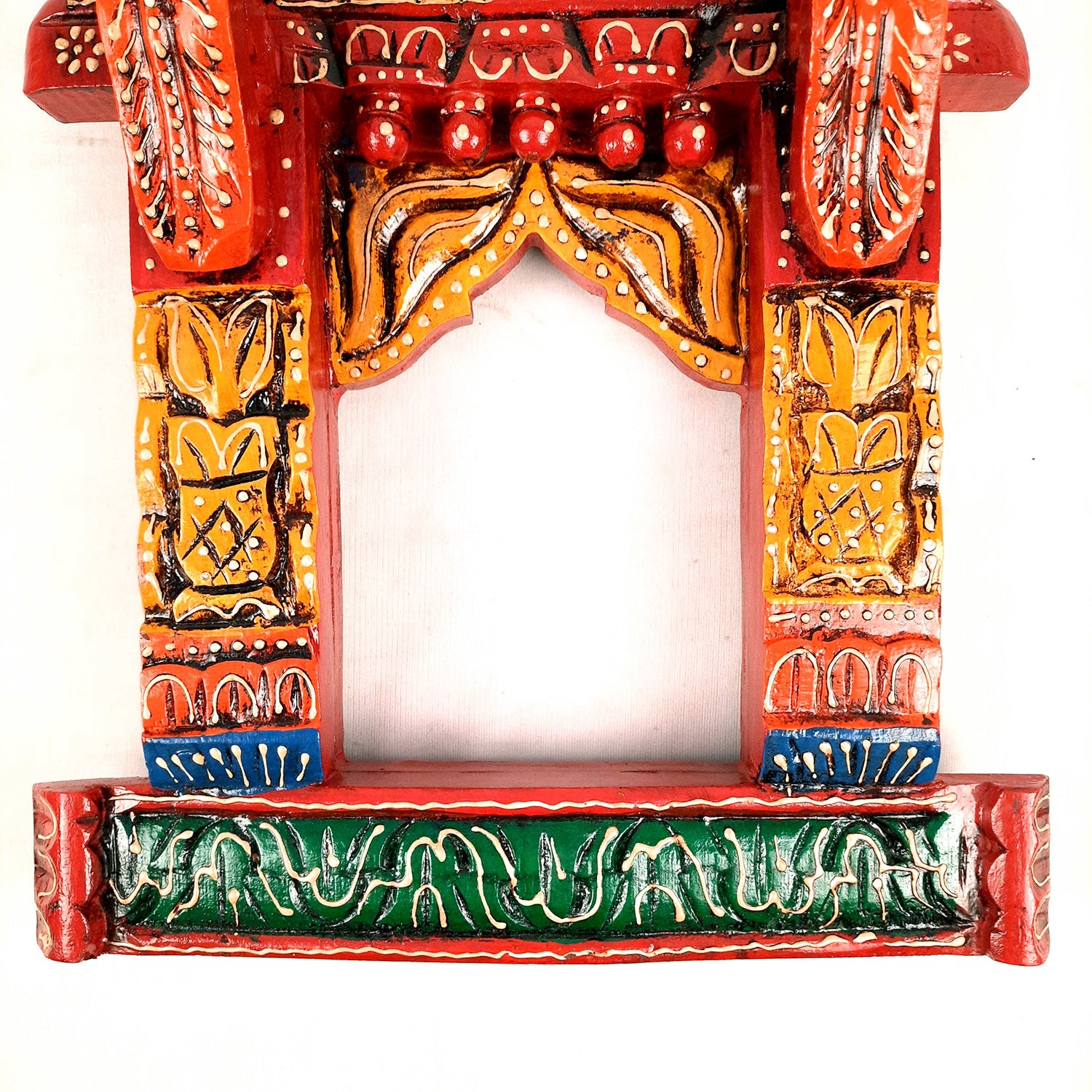 Wooden Jharokha Wall Hanging - Elephant Design - For Living Room, Wall & Home Decor & Gifts -18 Inch - Apkamart #color_Blue