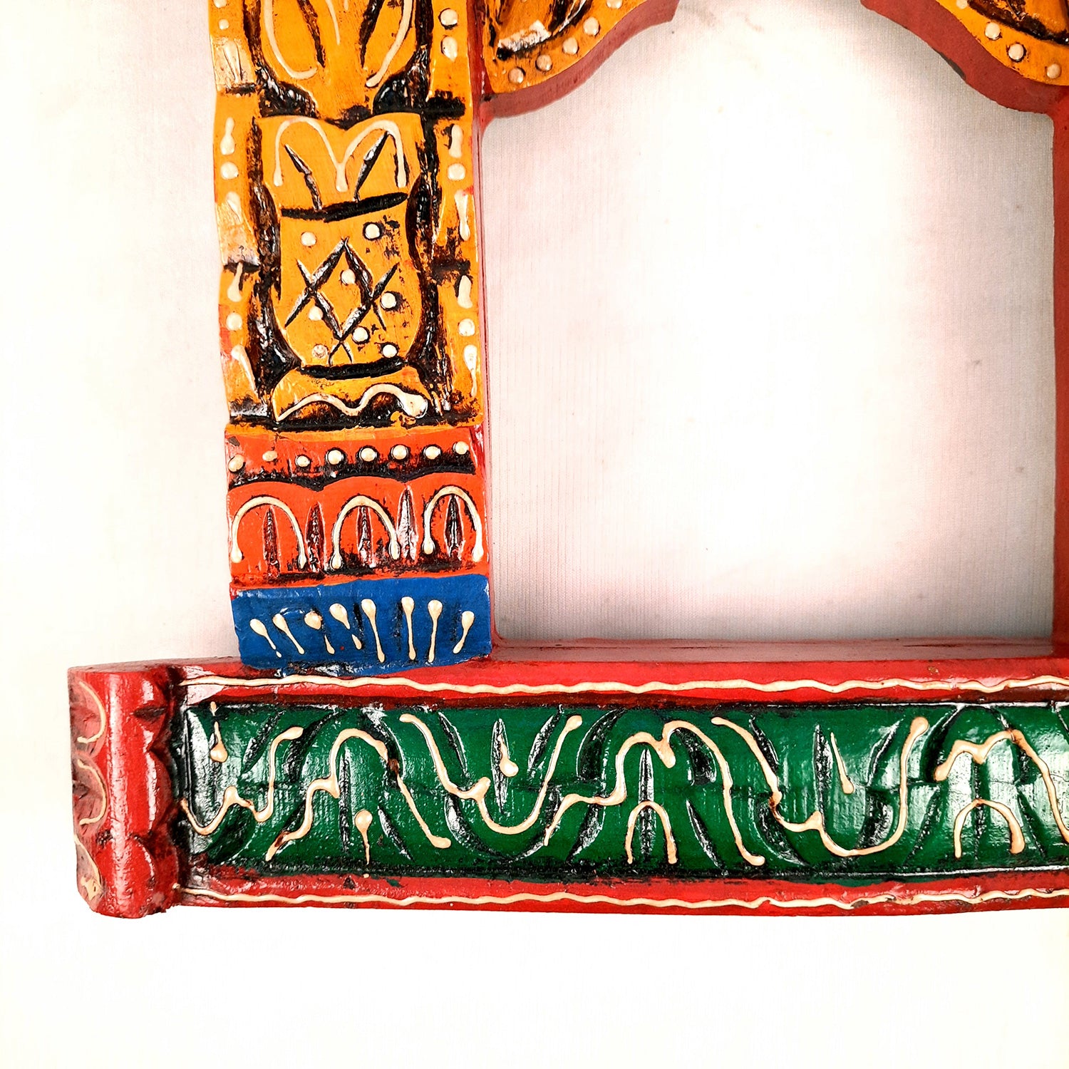 Wooden Jharokha Wall Hanging - Elephant Design - For Living Room, Wall & Home Decor & Gifts -18 Inch - Apkamart #color_Blue