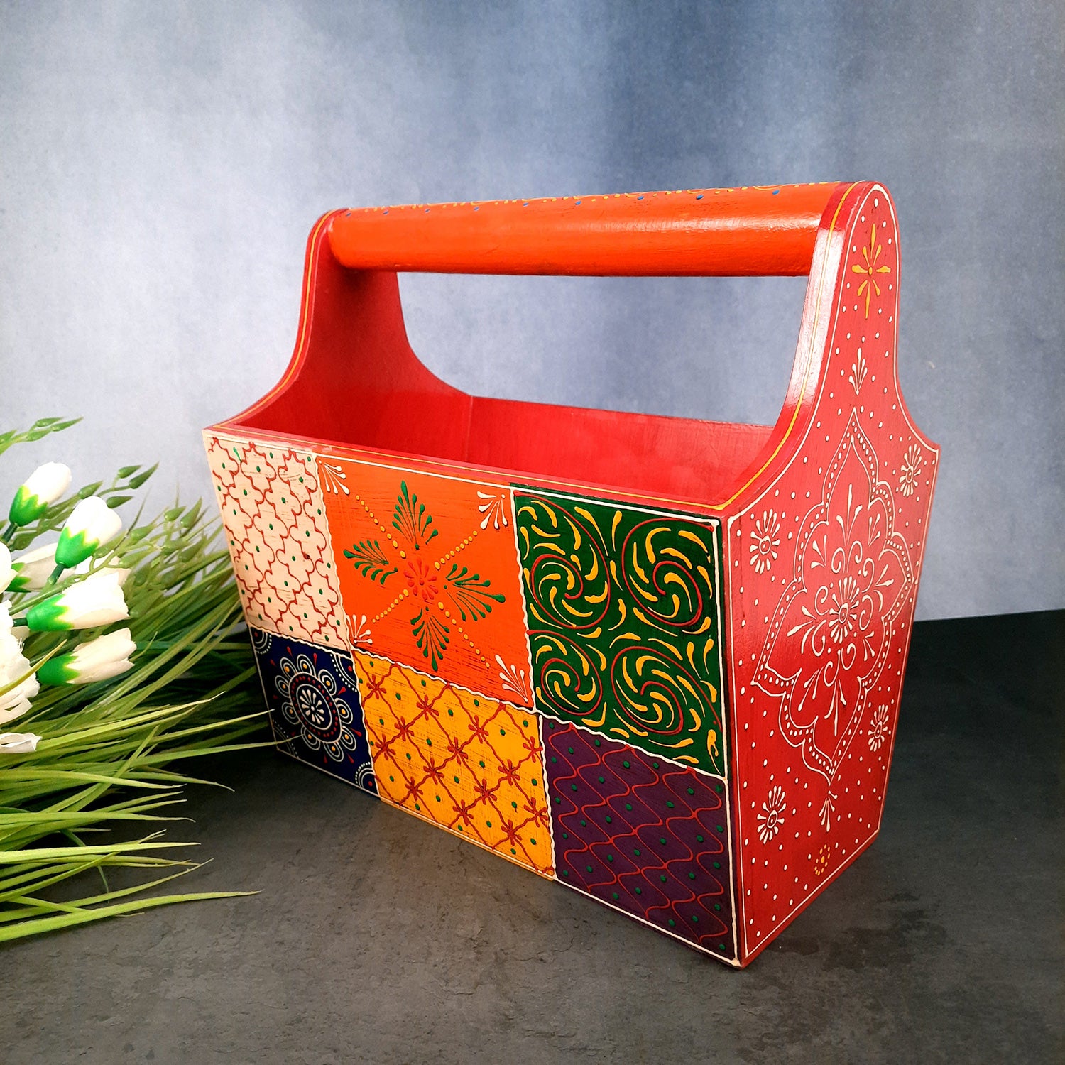 Magazine Holder | Newspaper Stand Cum Organizer - For Home Decor, Living Room, Table & Desk Organising, Office & Gifts - 12 Inch - Apkamart