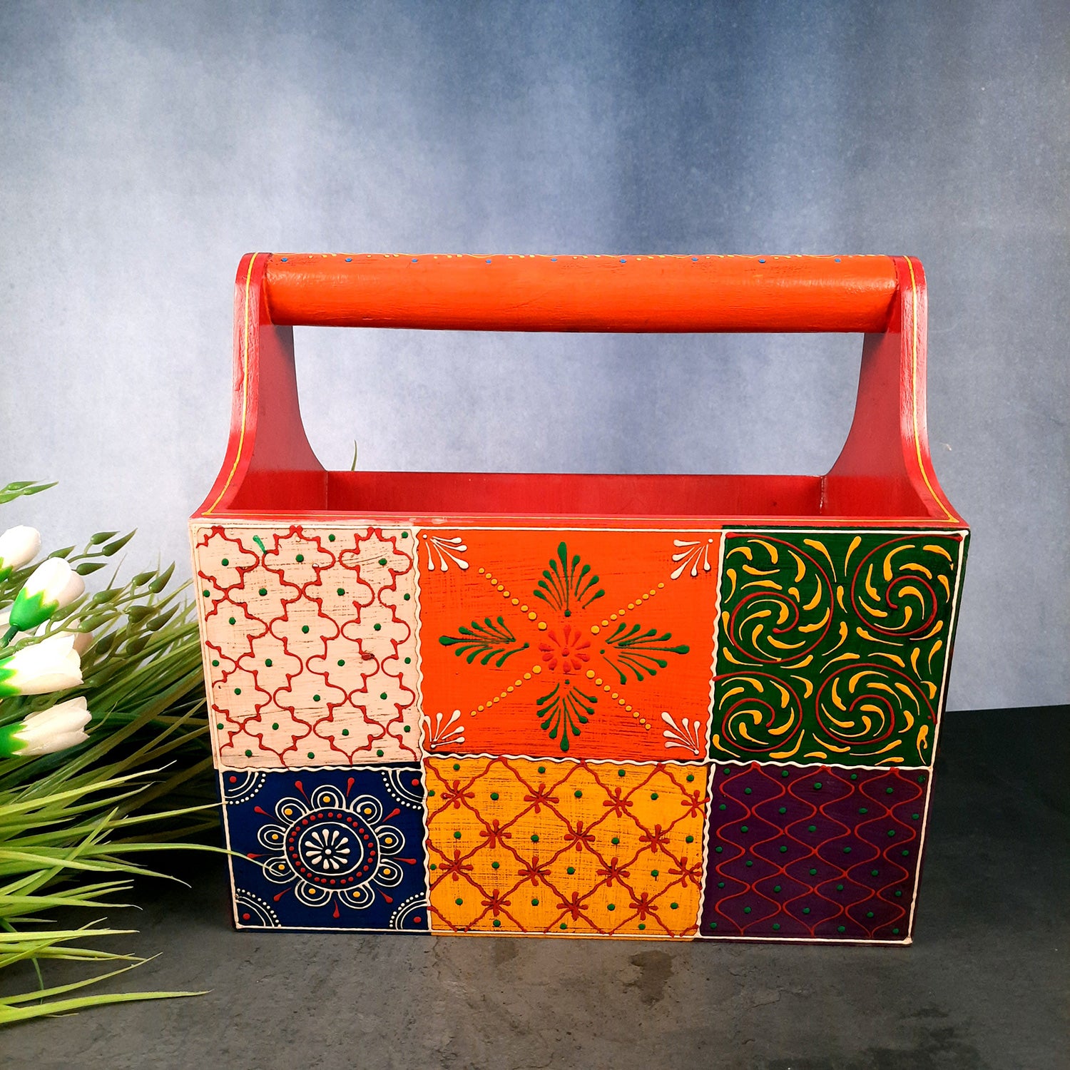 Magazine Holder | Newspaper Stand Cum Organizer - For Home Decor, Living Room, Table & Desk Organising, Office & Gifts - 12 Inch - Apkamart