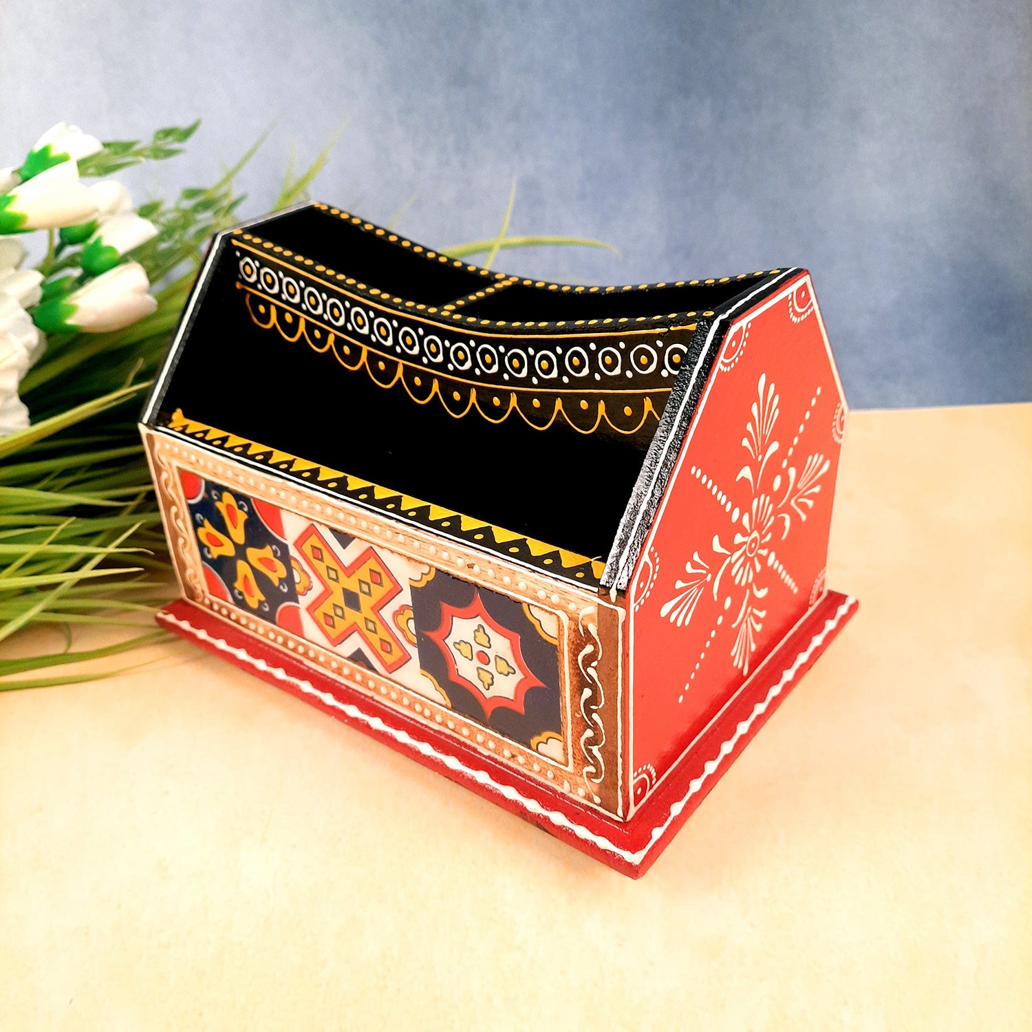 Wood Desk Organizer- for Office Desk - 6 Inch- Apkamart