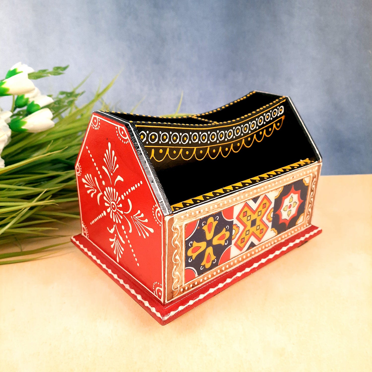 Wood Desk Organizer- for Office Desk - 6 Inch- Apkamart