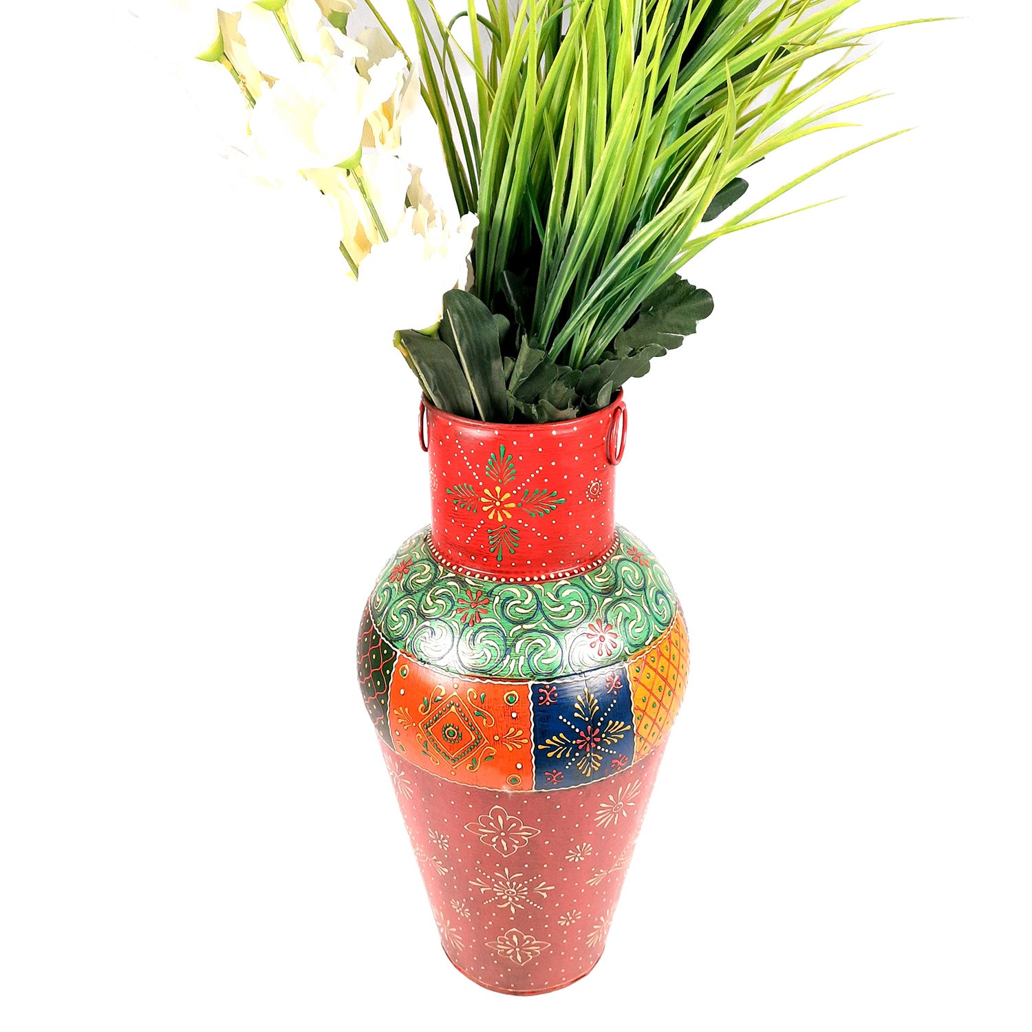 Decorative Flower Pot | Big Flower Vase - for Corners, Living Room & Home Decor -18 Inch - apkamart