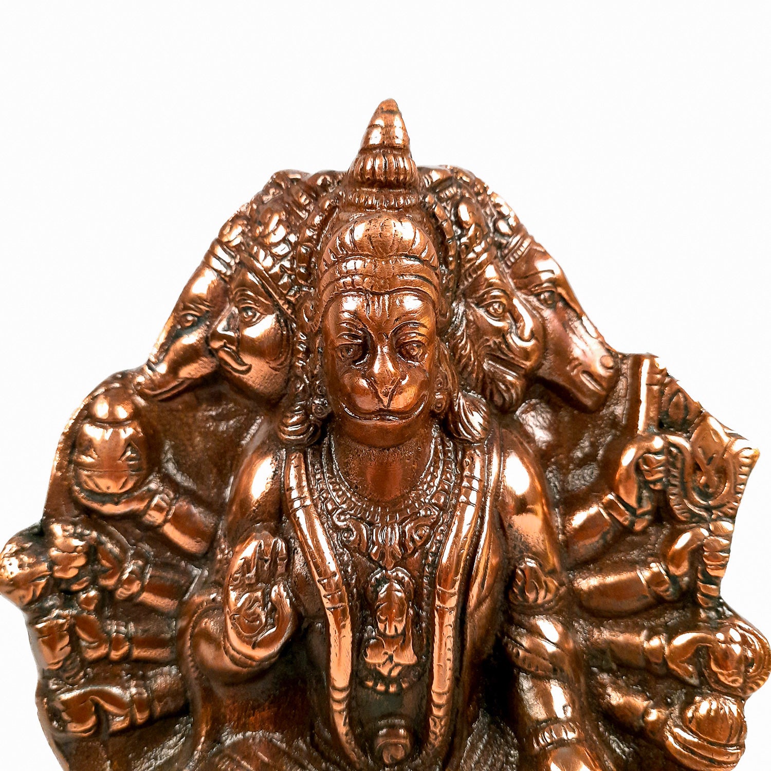 Lord Hanuman Statue | Panchmukhi Hanuman Ji Murti / Idol - for Temple, Pooja, Entrance, Home Decor & Gifts- 9 Inch - apkamart