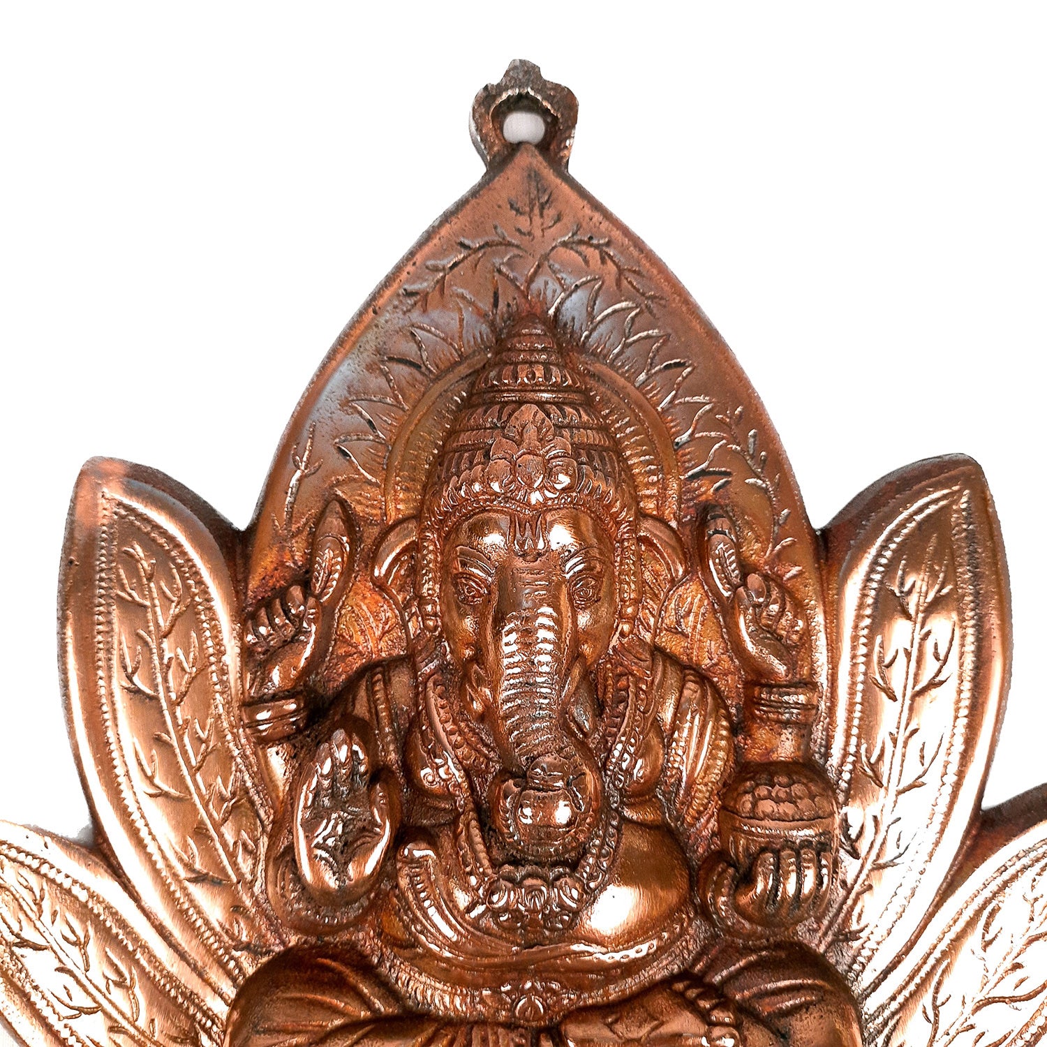 Ganesha Wall Decor -Sitting on Kamal Design - 12 Inch - Apkamart