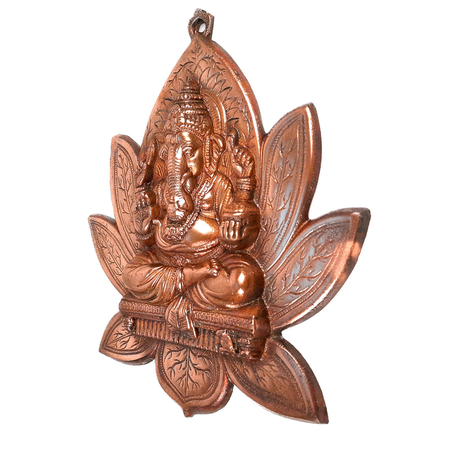 Ganesha Wall Decor -Sitting on Kamal Design - 12 Inch - Apkamart
