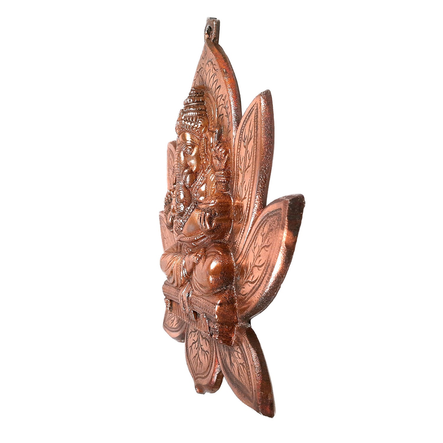 Ganesha Wall Decor -Sitting on Kamal Design - 12 Inch - Apkamart