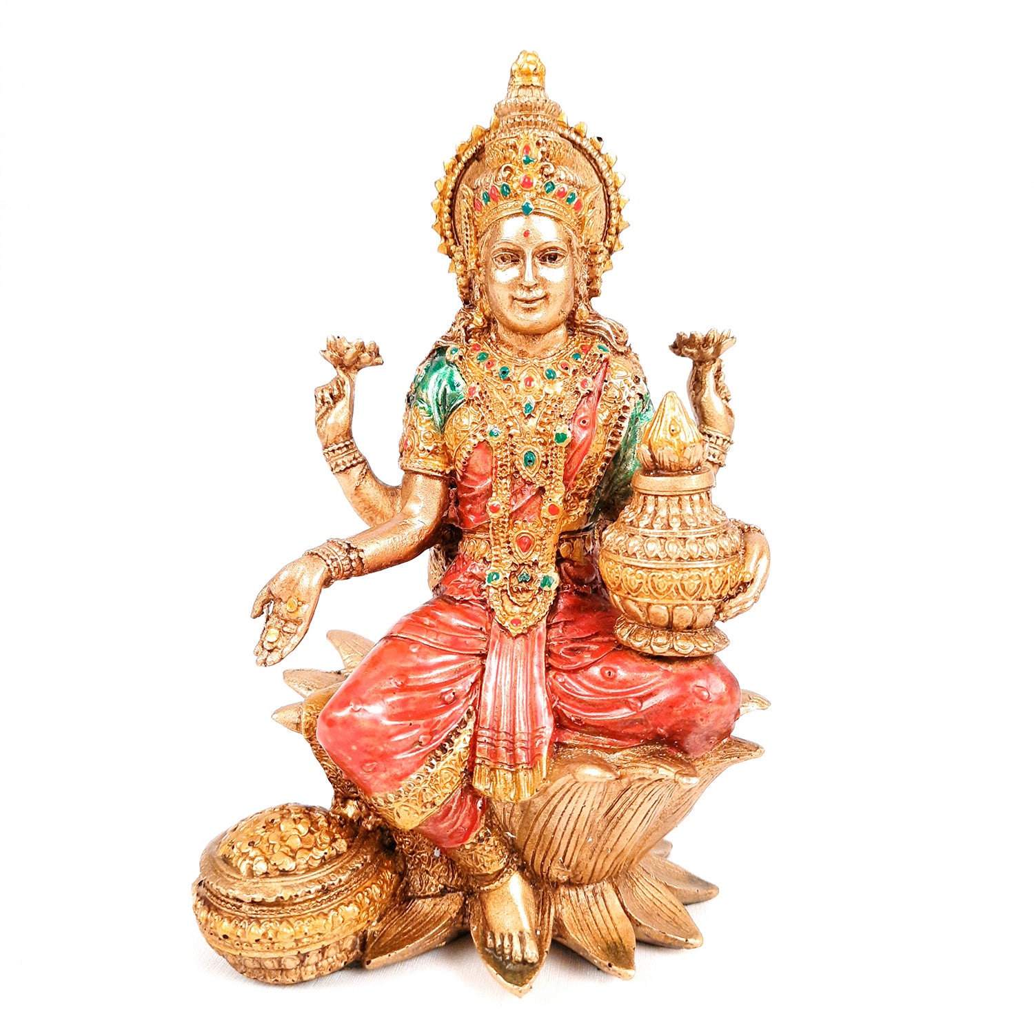 Laxmi Ji Murti for Home Temple - 7 inch- Apkamart