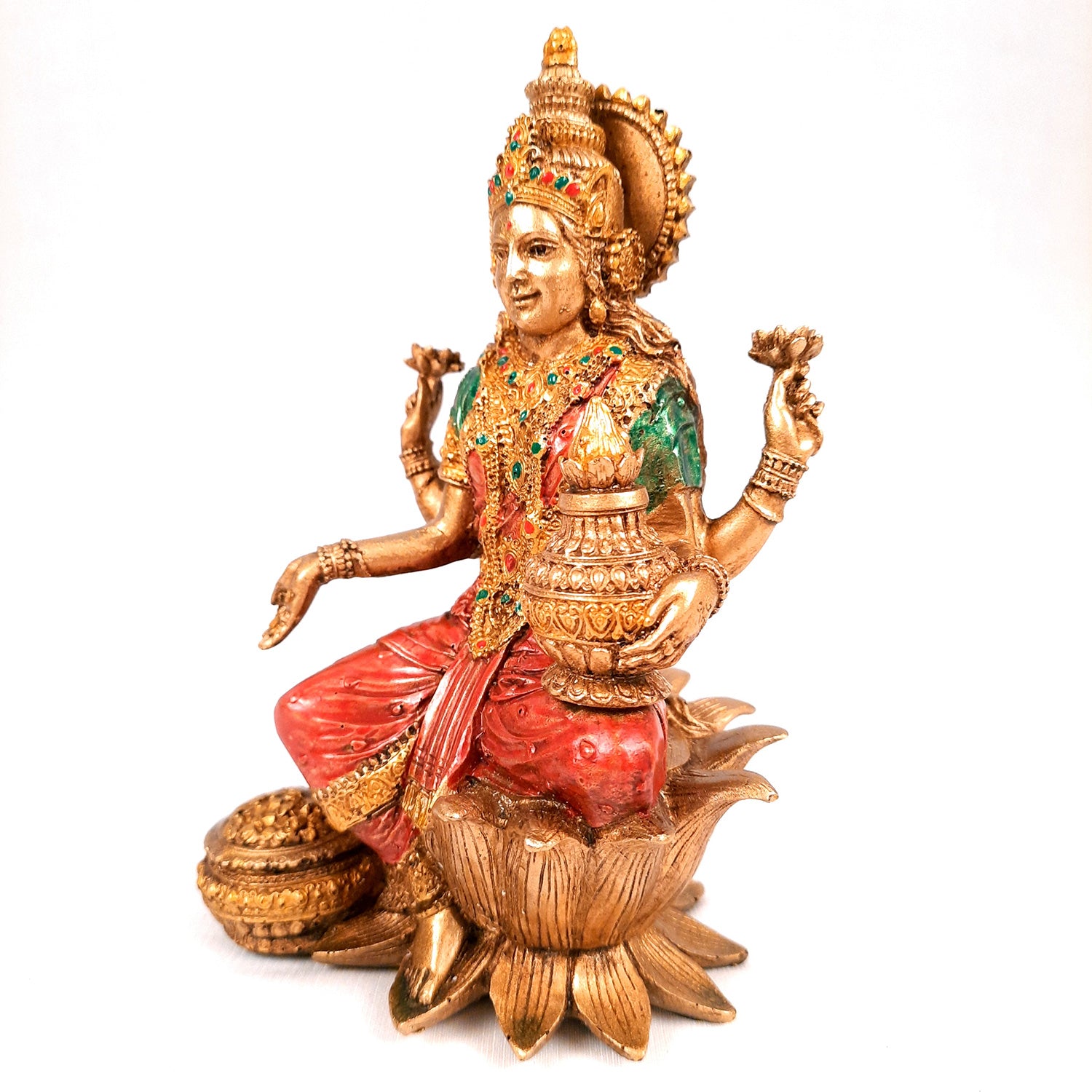 Laxmi Ji Murti for Home Temple - 7 inch- Apkamart