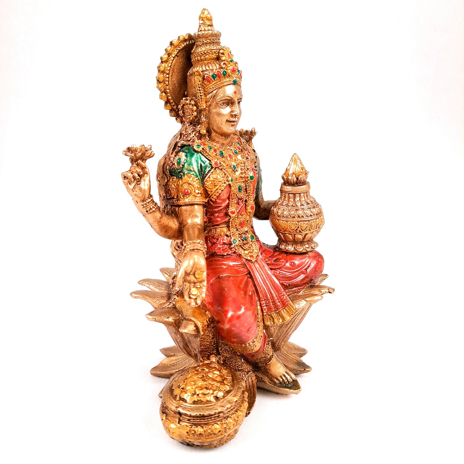 Laxmi Ji Murti for Home Temple - 7 inch- Apkamart
