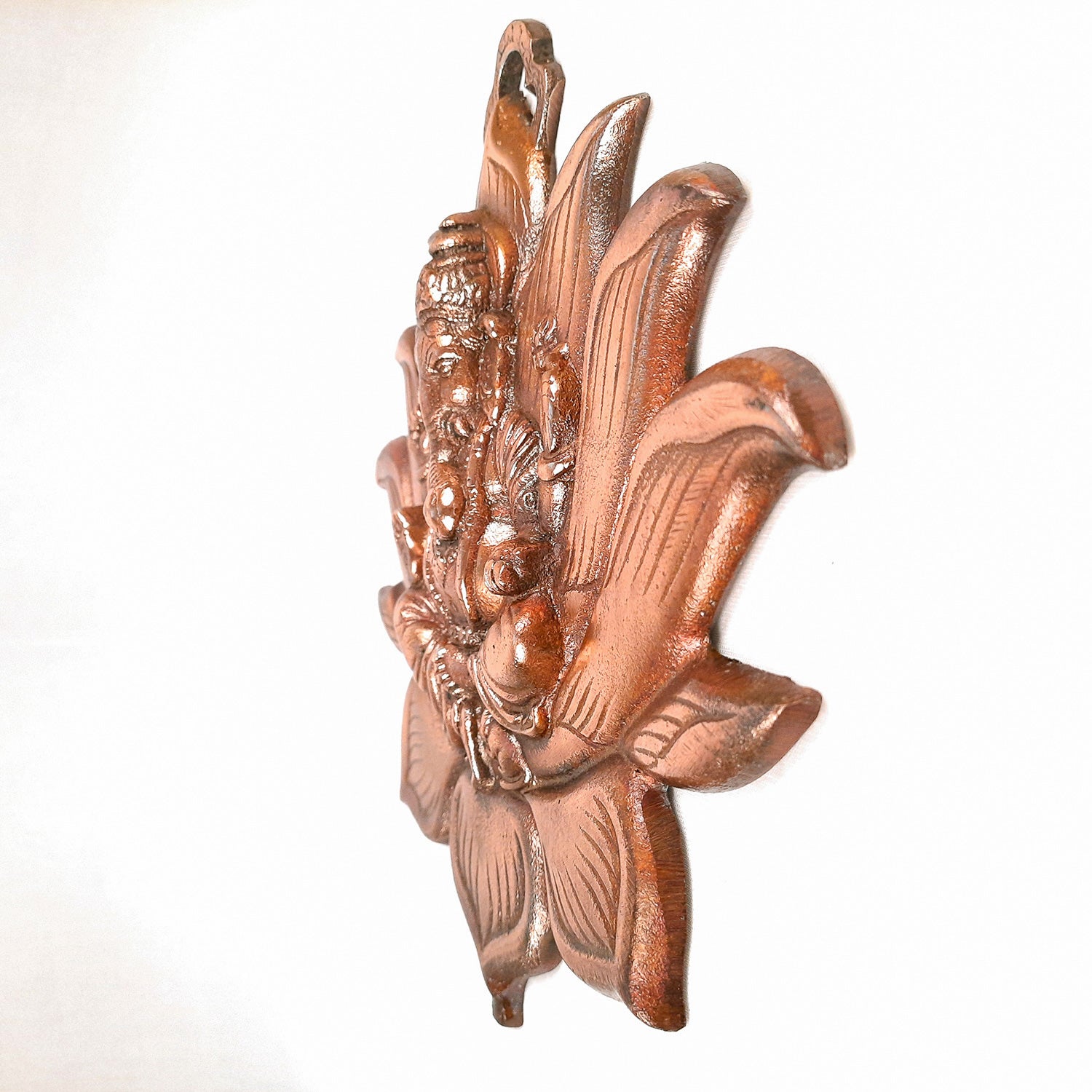 Ganesh Wall Hanging Murti | Shri Ganesha Sitting On The Lotus Wall Decor Statue - for Diwali & Housewarming Gift | Religious & Spiritual Wall Art - for Puja, Home, Entrance & Living Room - 12 Inch