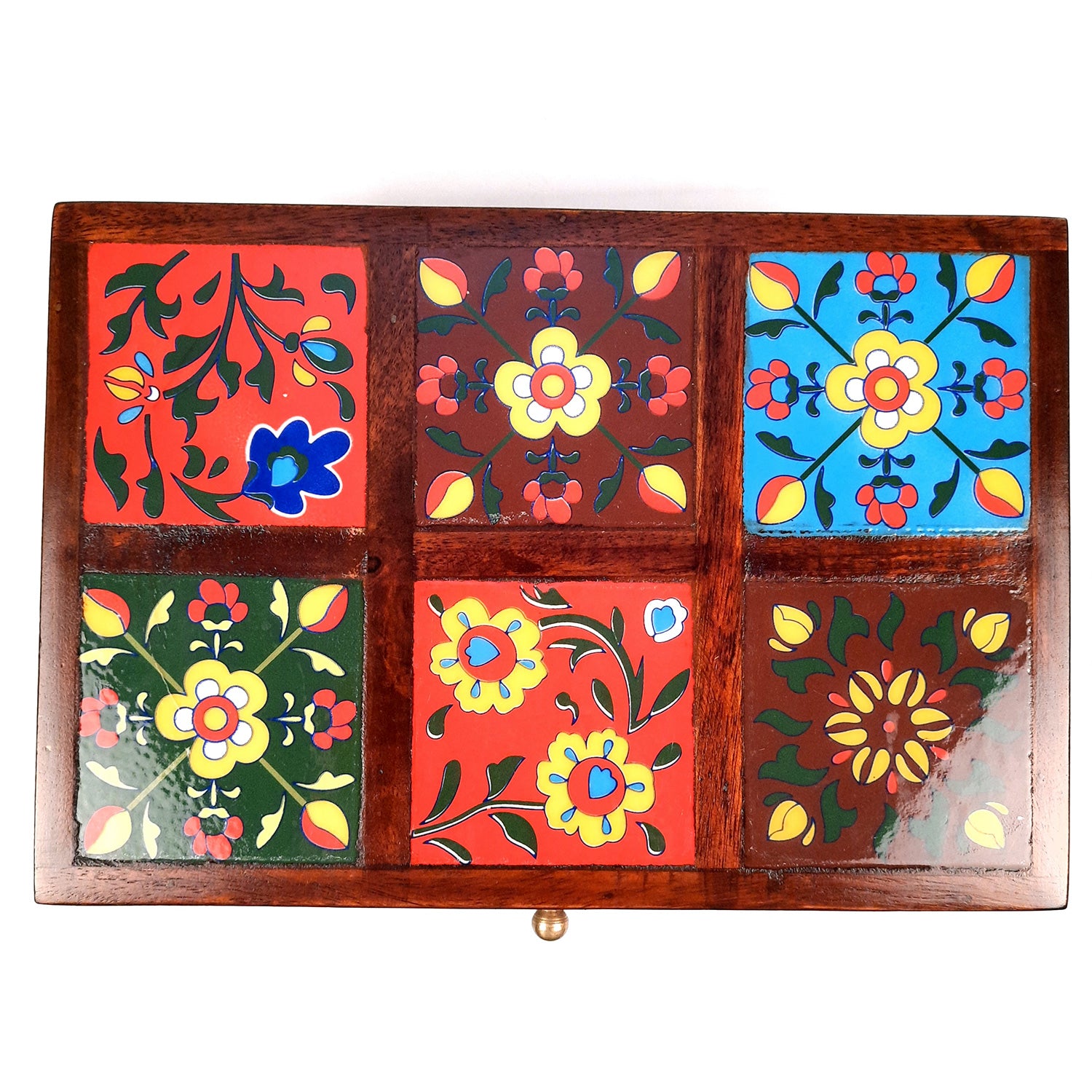 Makeup Storage Box | Jewellery Organizer - 4 Inches- Apkamart #Colour_Brown