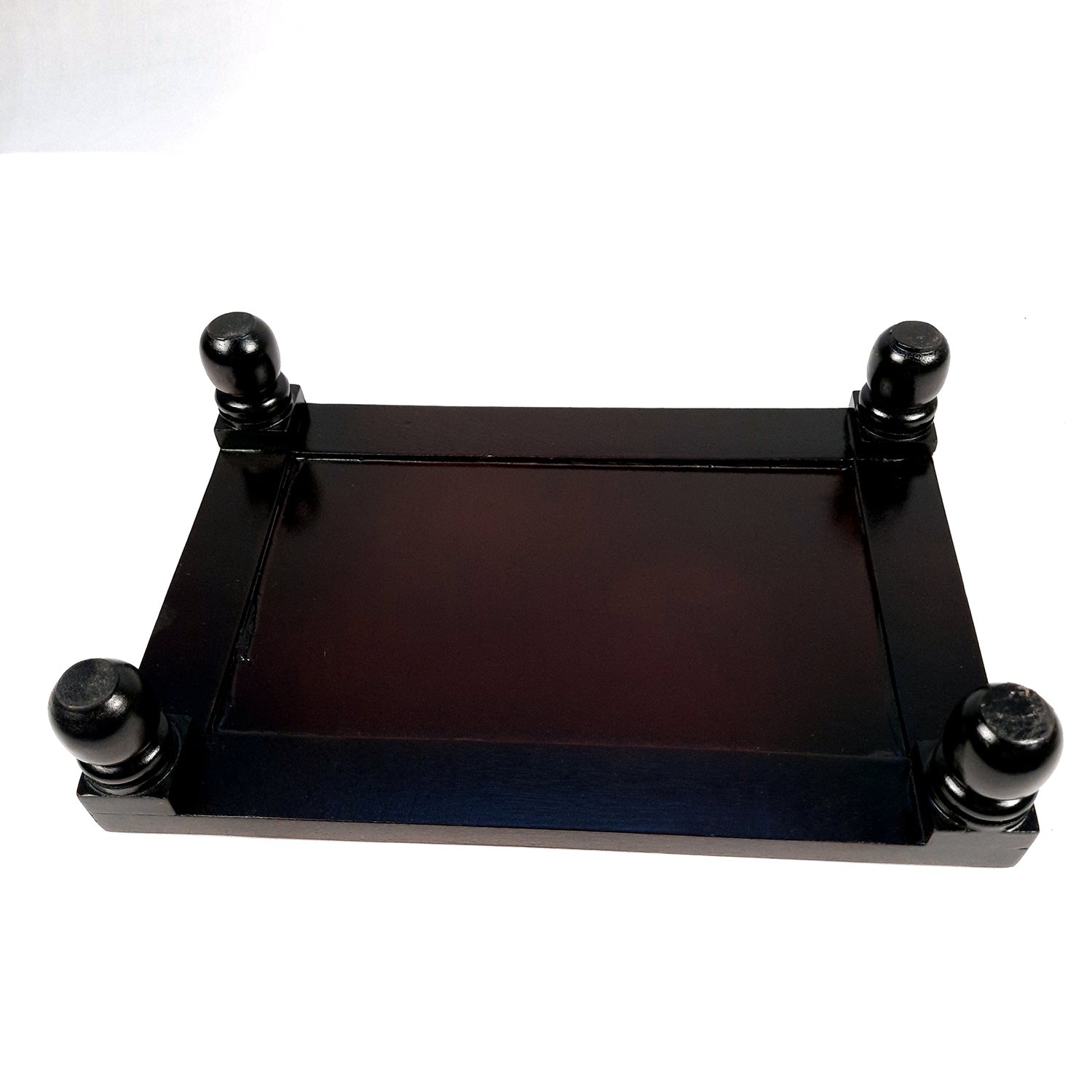 Puja Chowki Bajot | Patla with Ceramic Tile Top | Wooden Peeta - For Pooja, Sitting & Home Decor - 12 Inch - apkamart