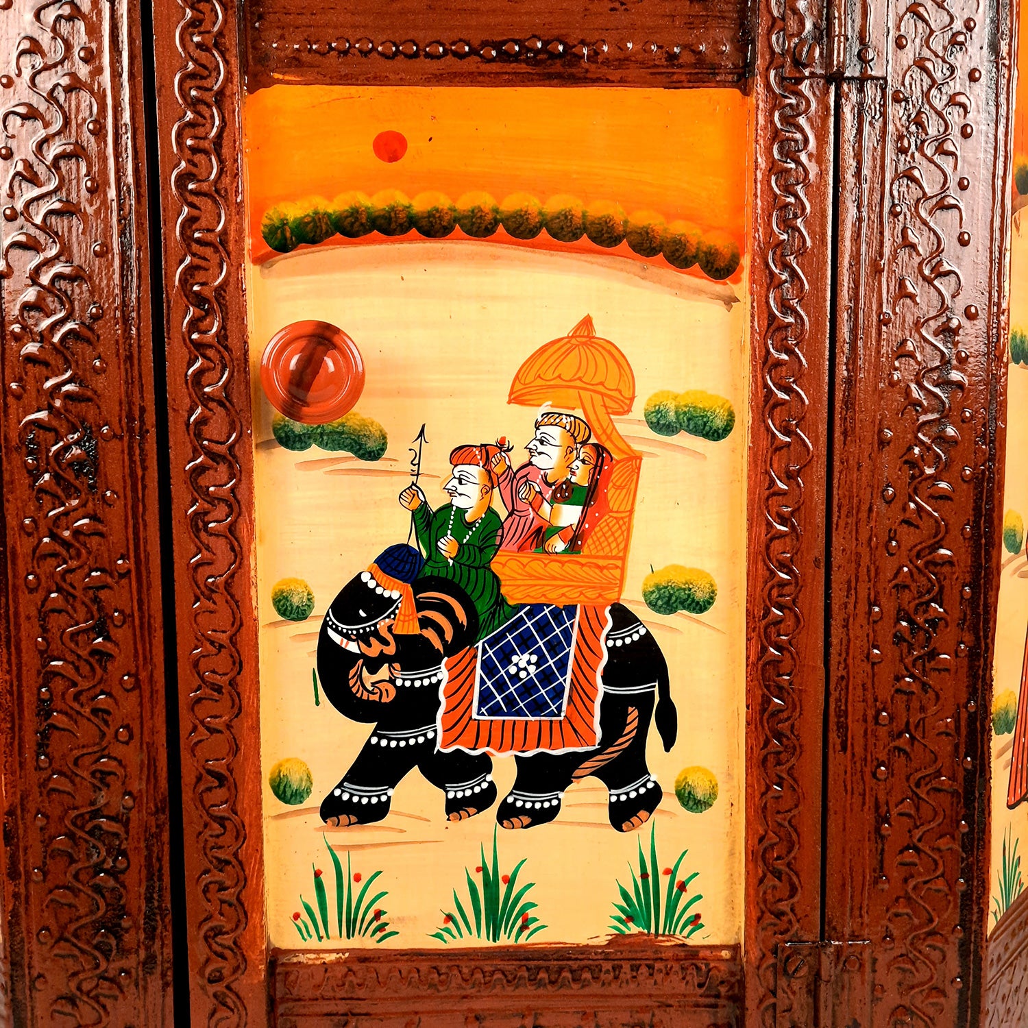 Almirah Corner Rack With Two Drawers | Wooden Cabinet Cum Storage Drawer - for Home, Living Room Decor, Corner Decoration & Gifts - 24 Inch - Apkamart