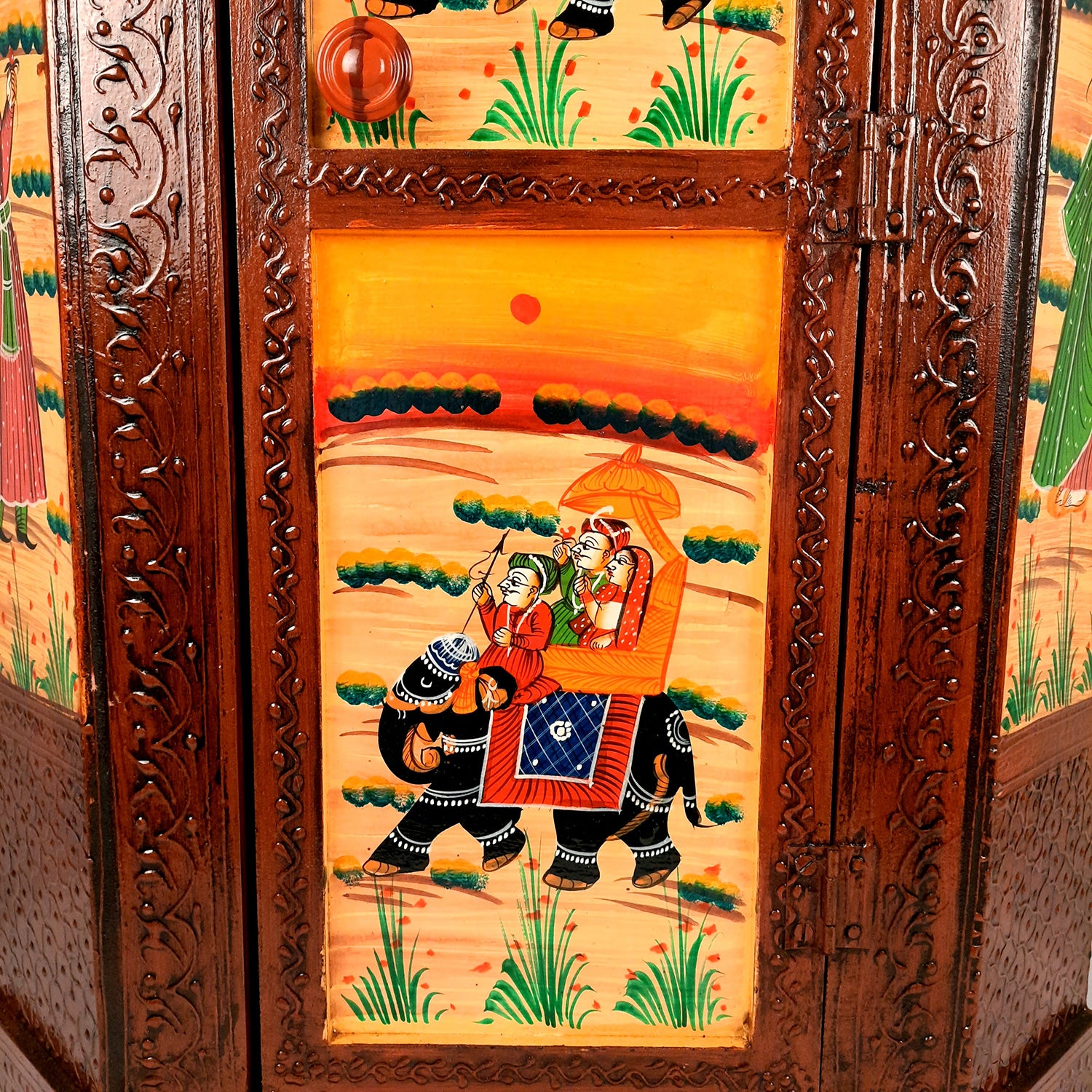 Almirah Corner Rack | Wooden Cabinet with Two Drawers - for Home, Living Room, Bedroom Decor | For Storage & Gifts - 30 Inch - Apkamart