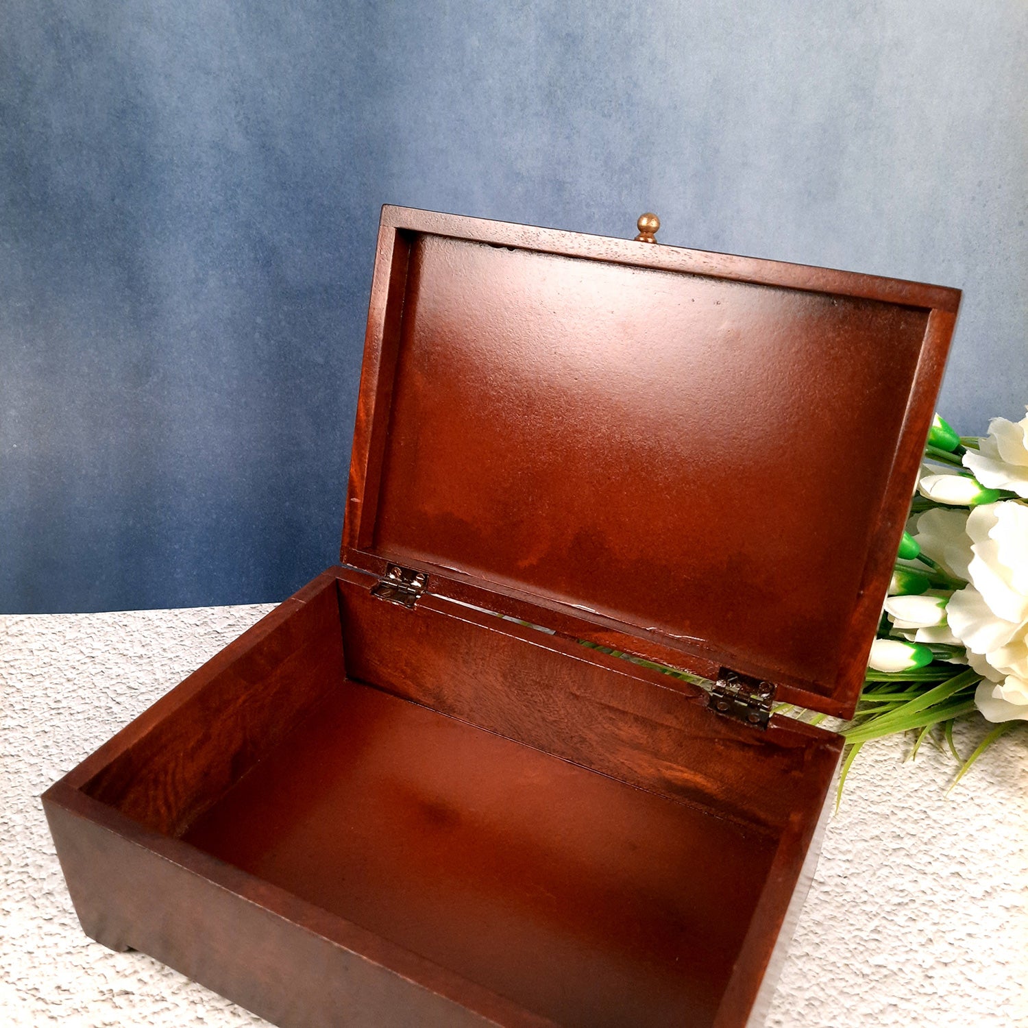 Makeup Storage Box | Jewellery Organizer - 4 Inches- Apkamart #Colour_Brown