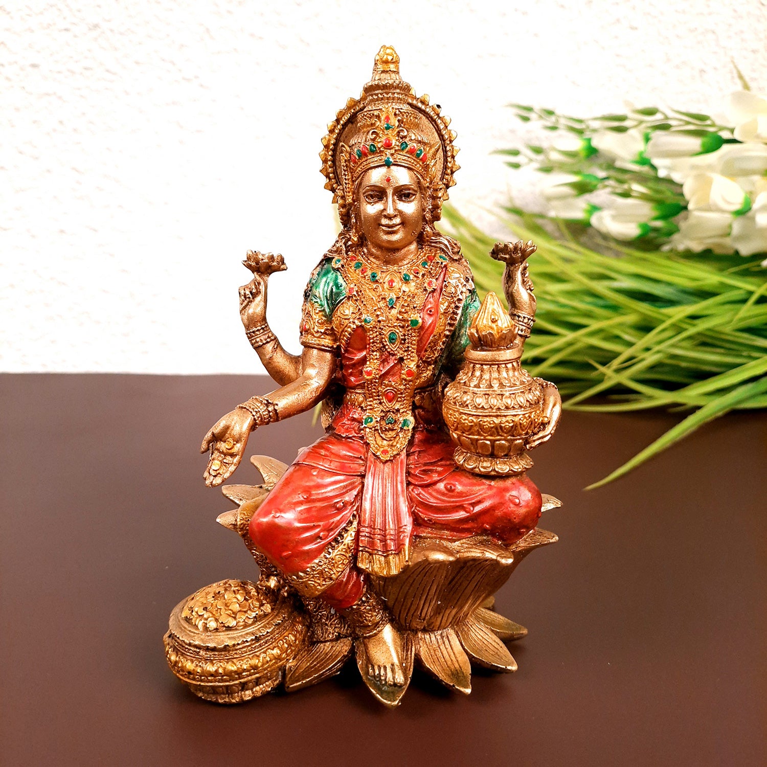 Laxmi Ji Murti for Home Temple - 7 inch- Apkamart