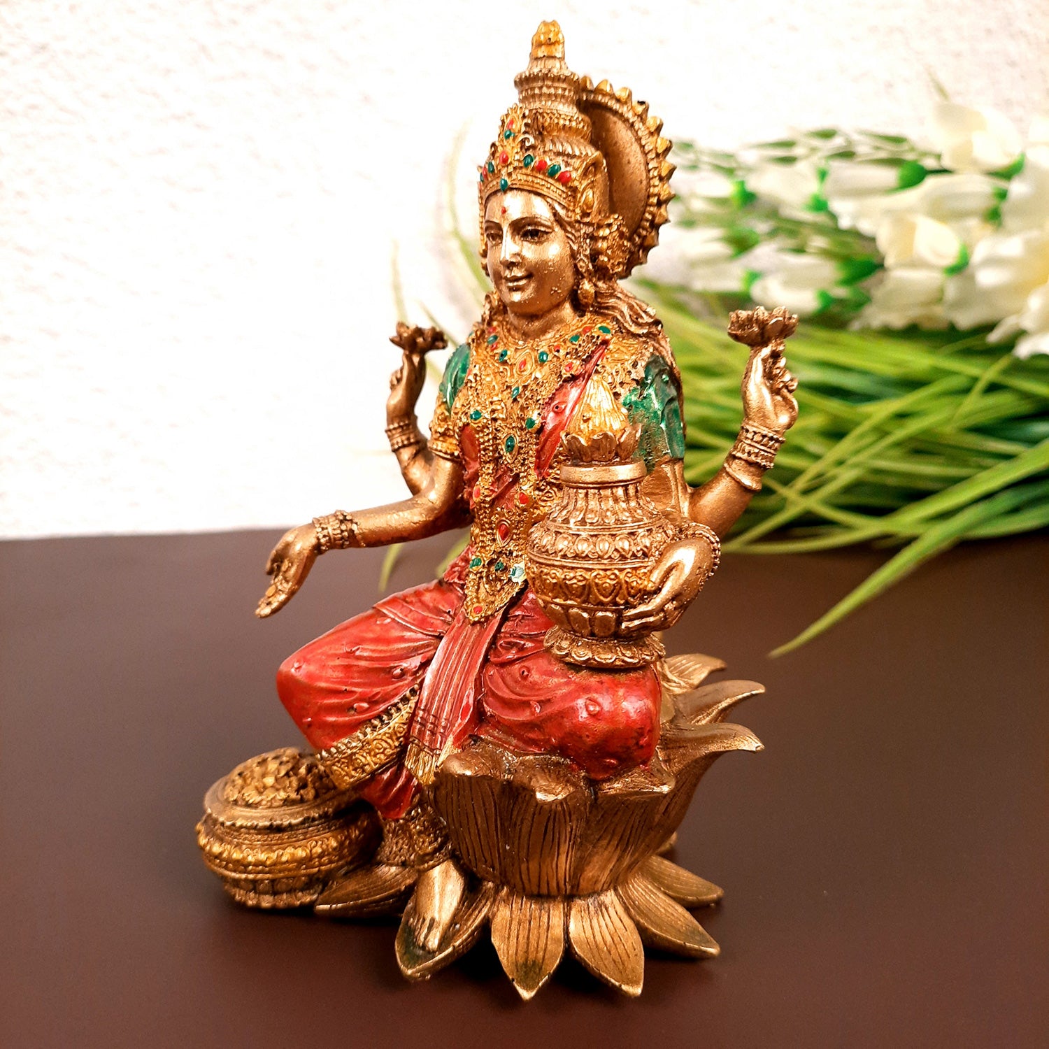 Laxmi Ji Murti for Home Temple - 7 inch- Apkamart