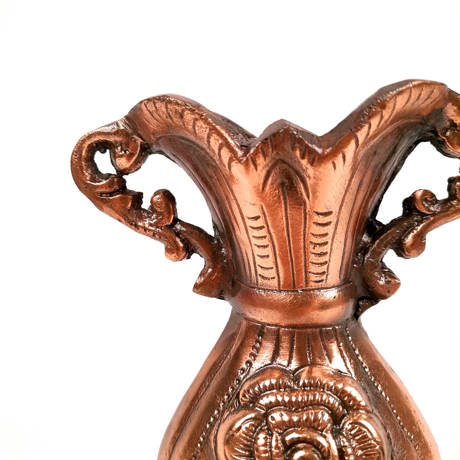 Vase | Flower Pot - Metal | Showpiece Cum Vase - for Home Decoration, Living Room, Table, Shelf, Office , Interior Decor | Gifts for All Occasions - 8 Inches