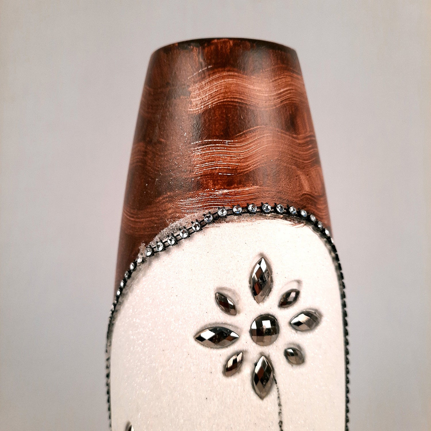 Flower Vase Marble - Peacock Design for Table Decoration | Handcrafted Flower Pot - for Home, Shelf, Living Room, Entrance Decor & Wedding / Housewarming Gifts - 10 inch - Apkamart #Style_Design 2