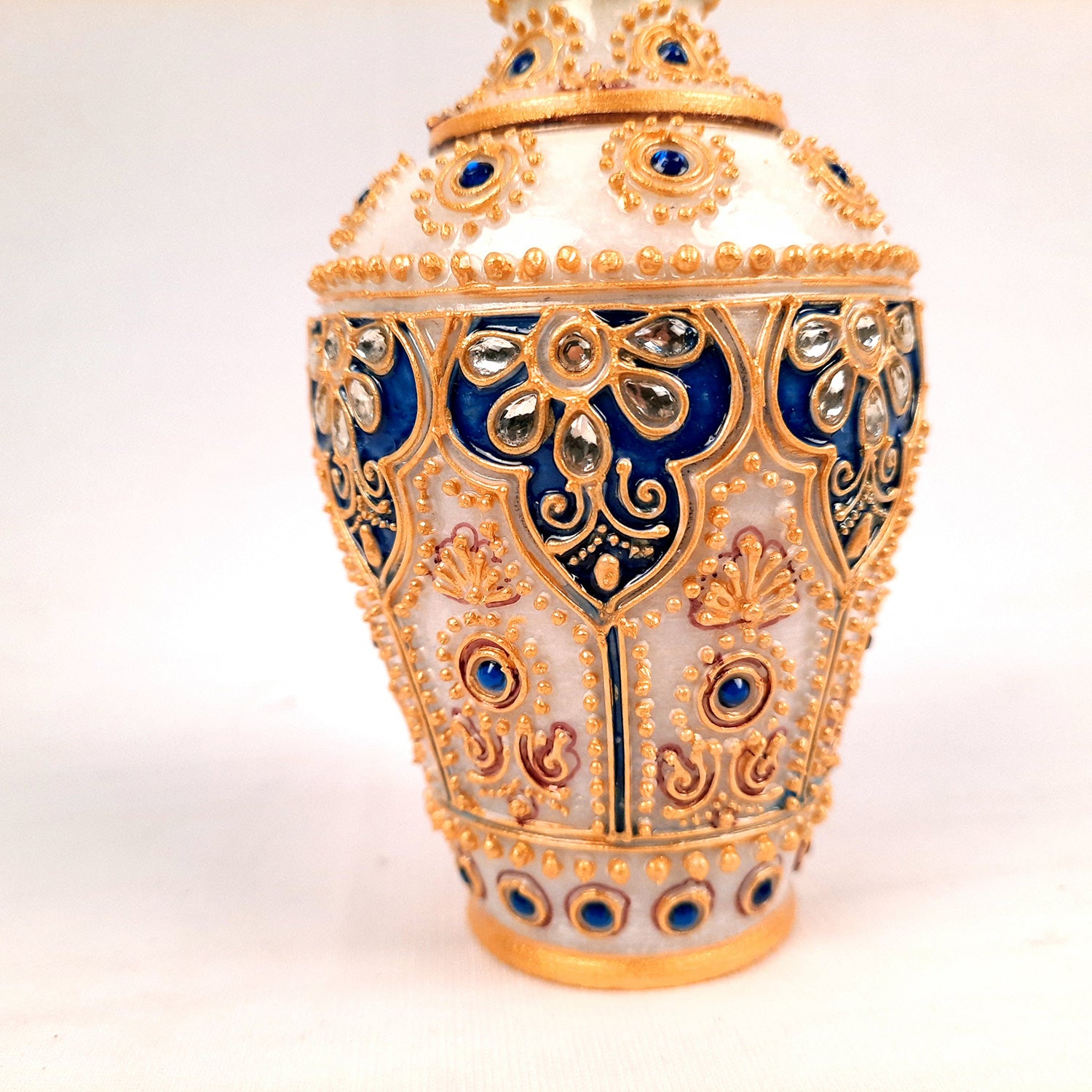 Flower Vase Marble| Flower Pot - For Home, Table Decor, Living Room & Gifts - 6 inches - Apkamart