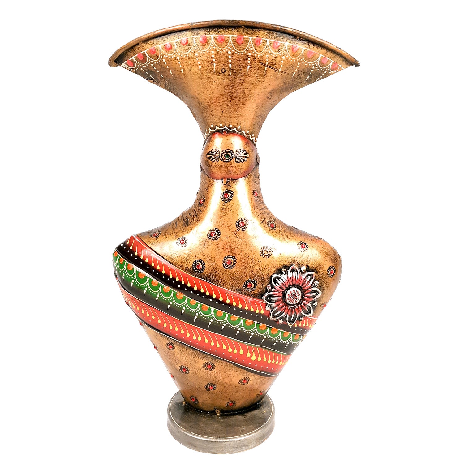 Flower Pot | Antique Table Vase - For Home, Living Room & Entrance Decor - 17 Inch - Apkamart