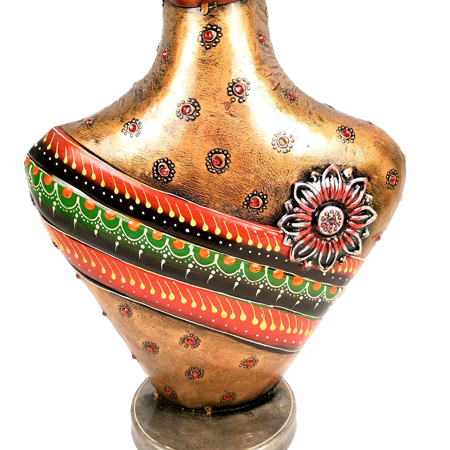 Flower Pot | Antique Table Vase - For Home, Living Room & Entrance Decor - 17 Inch - Apkamart