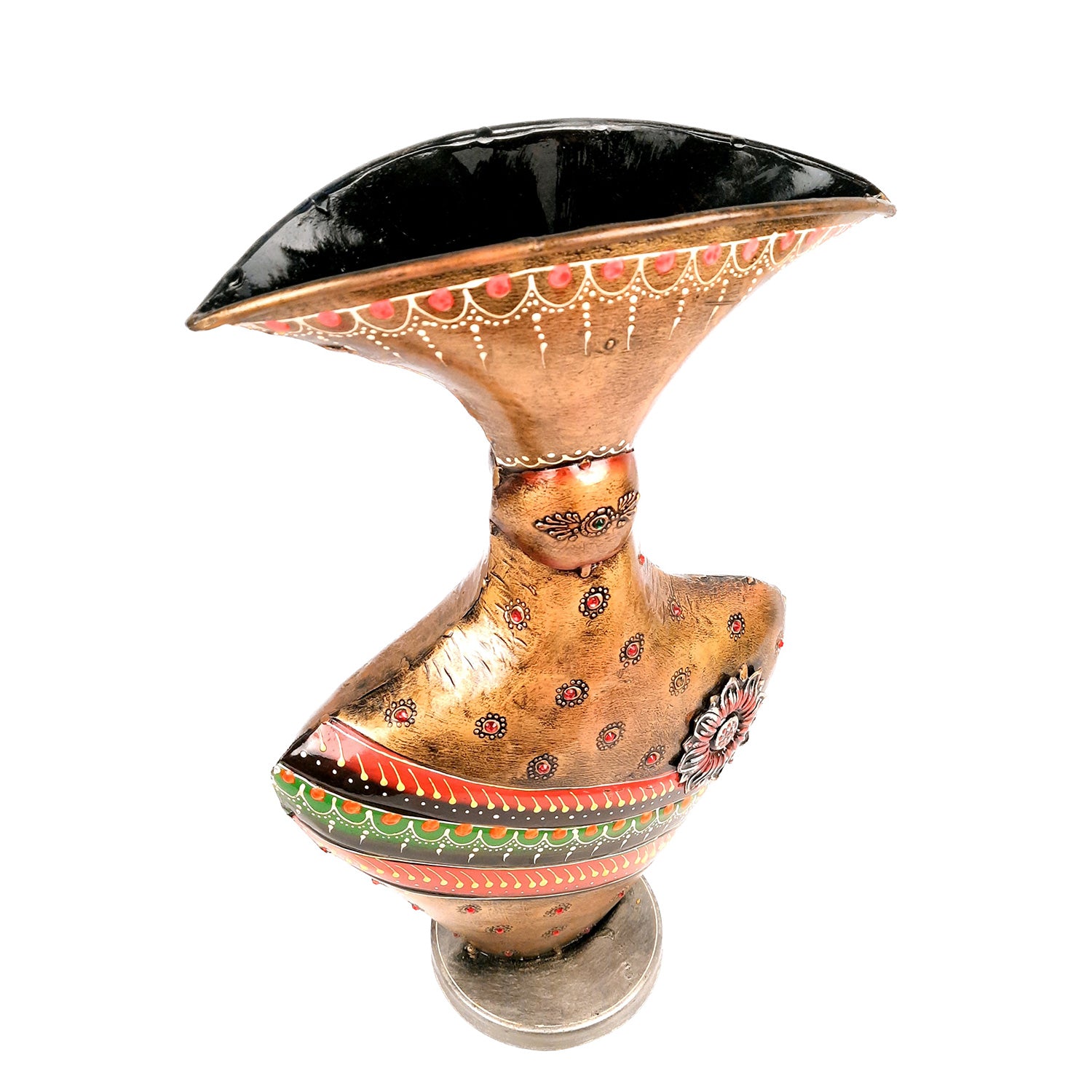 Flower Pot | Antique Table Vase - For Home, Living Room & Entrance Decor - 17 Inch - Apkamart