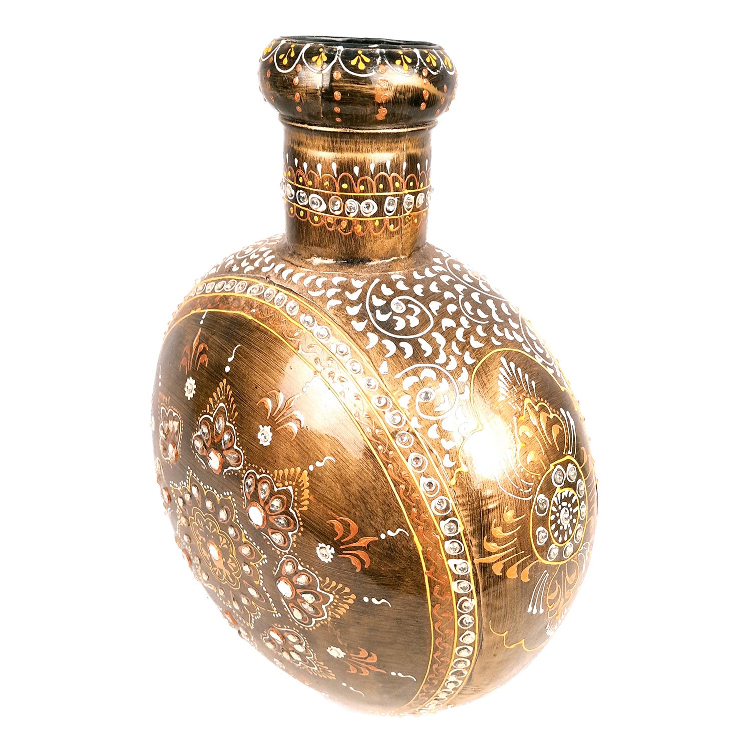 Flower Pot | Vase - Metal With Pitcher Design - for Home Decoration, Living Room, Table, Shelf, Office & Interior Decor | House Warming & Festival Gift -15 Inch