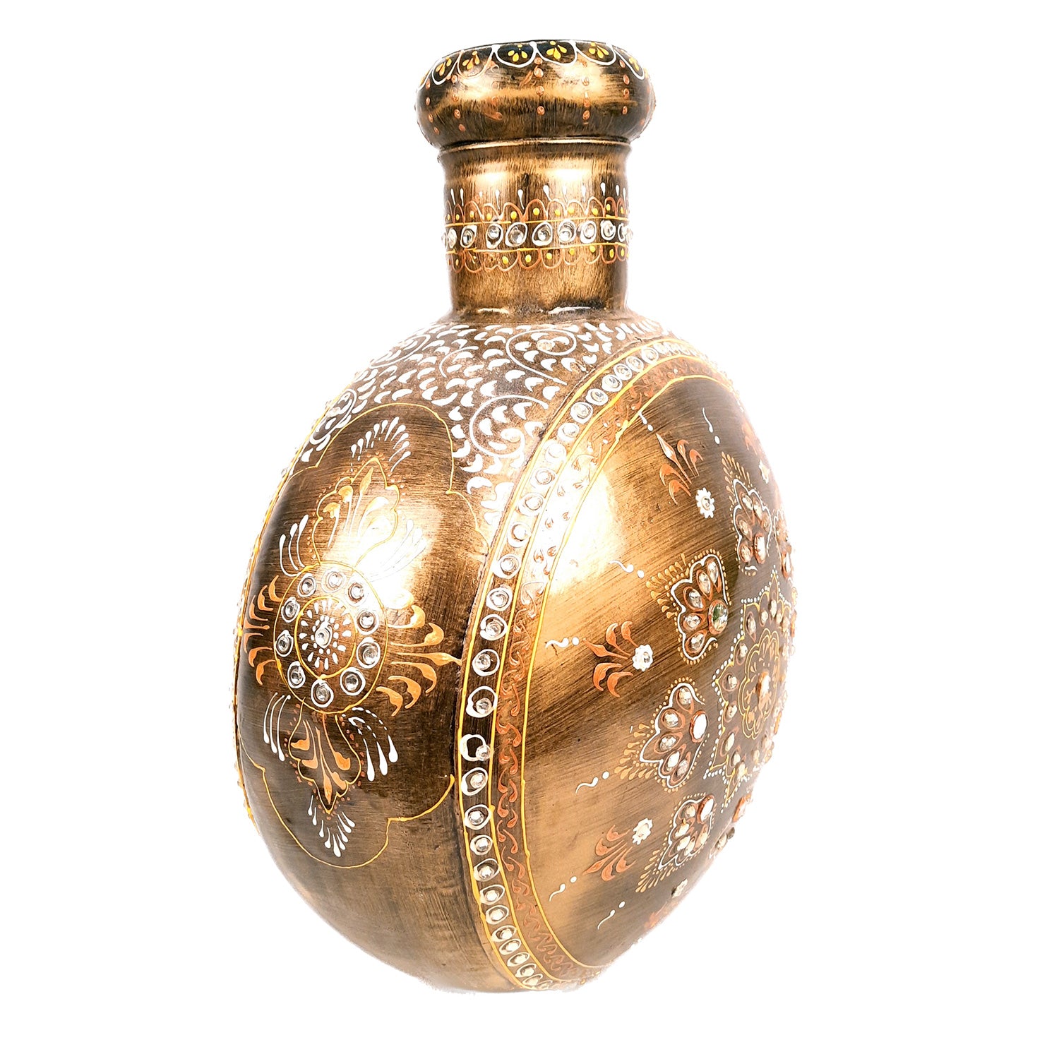 Flower Pot | Vase - Metal With Pitcher Design - for Home Decoration, Living Room, Table, Shelf, Office & Interior Decor | House Warming & Festival Gift -15 Inch