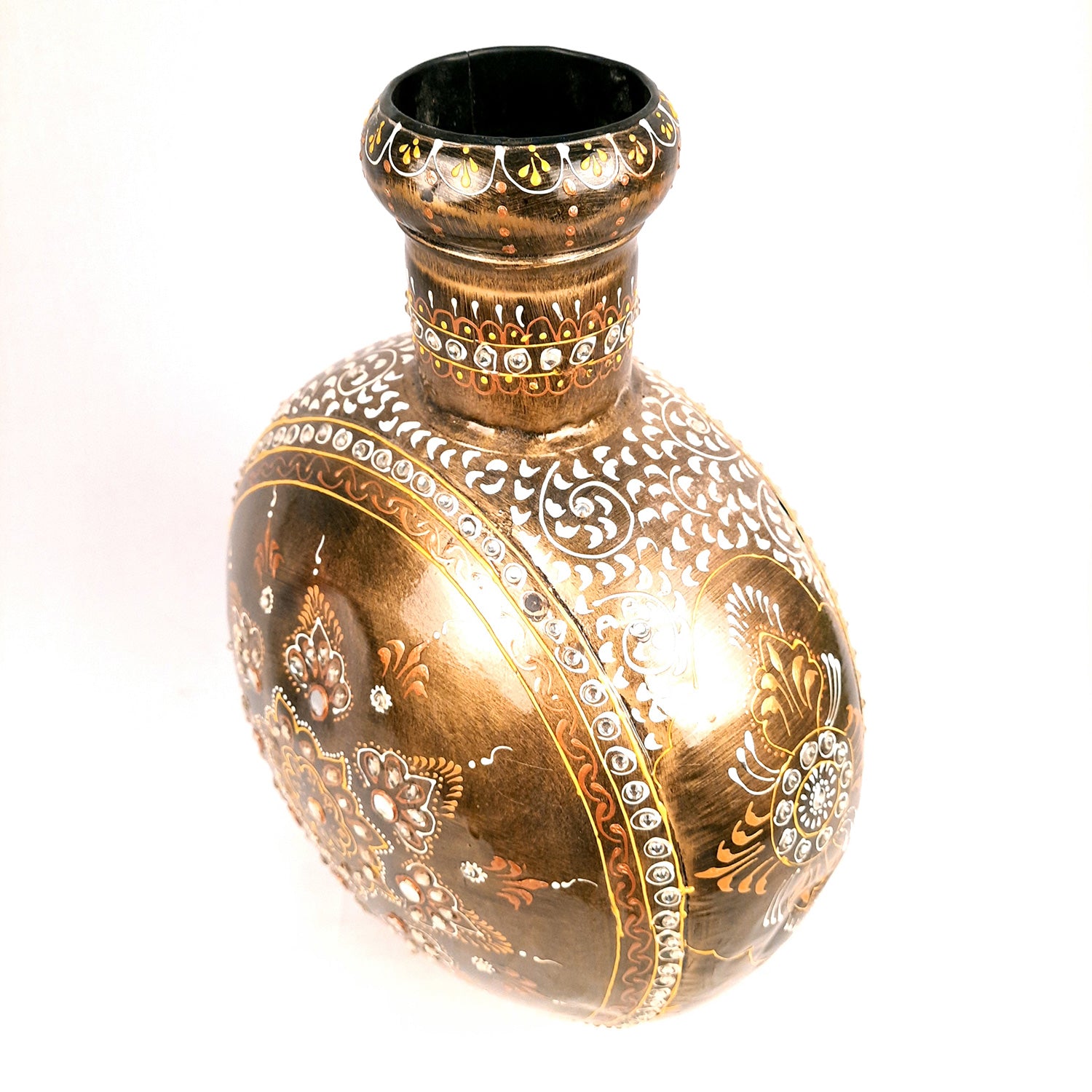 Flower Pot | Vase - Metal With Pitcher Design - for Home Decoration, Living Room, Table, Shelf, Office & Interior Decor | House Warming & Festival Gift -15 Inch