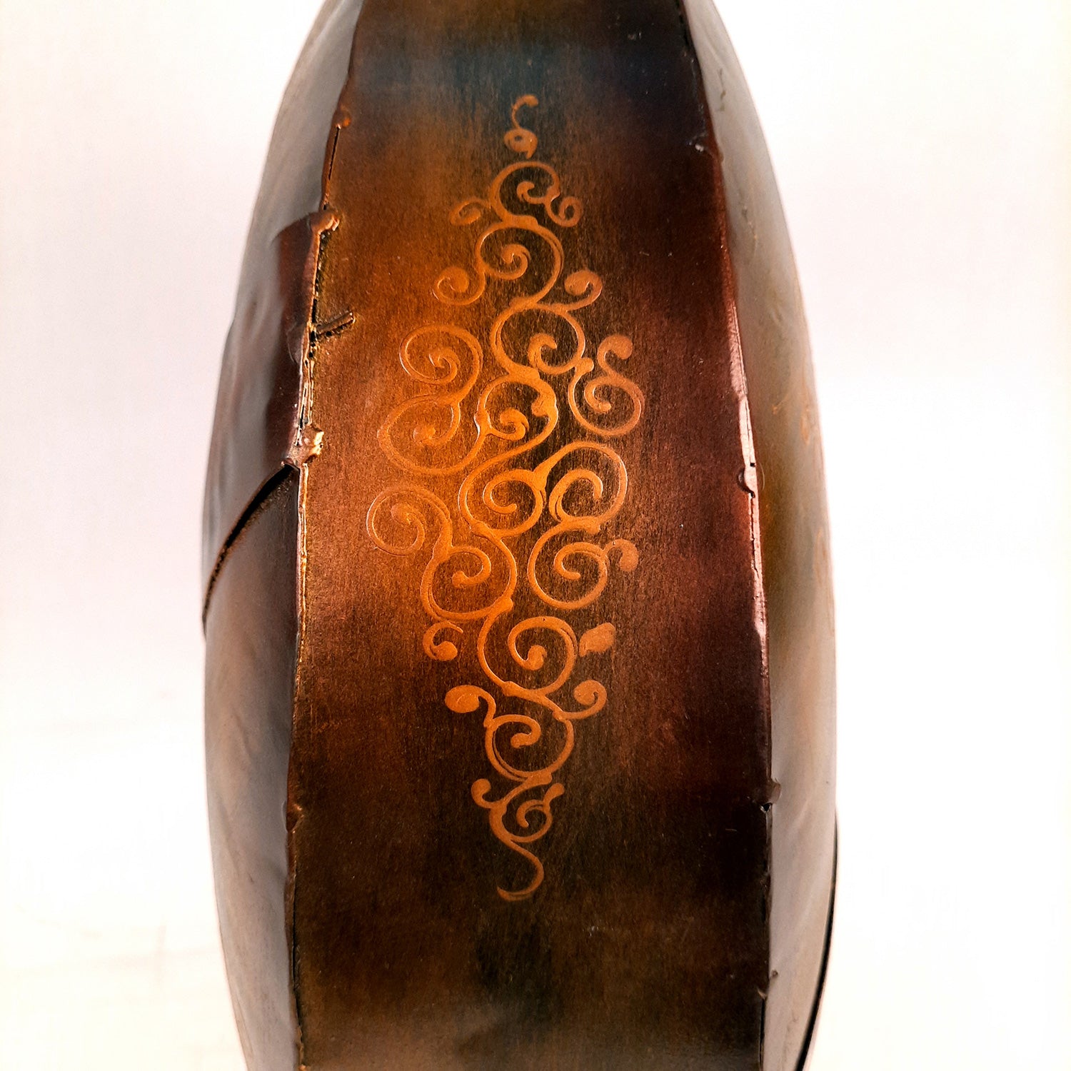 Flower Pot Big | Antique Metal Vase - For Home, Living Room, Dining Space, Corner Decor & Gifts - 10 Inch - Apkamart