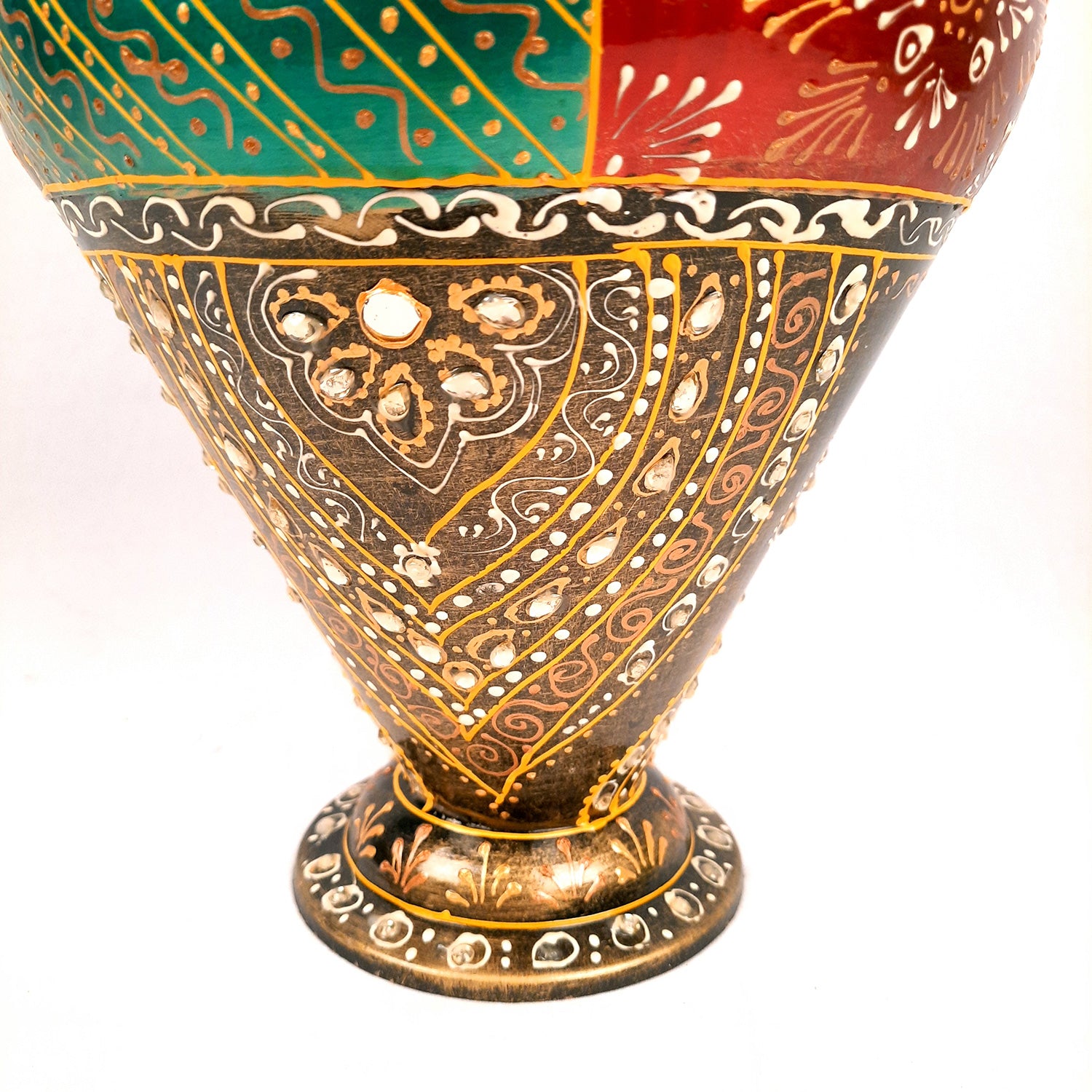 Flower Pot | Vase - Metal - for Home Decoration, Living Room, Table, Shelf, Office & Interior Decor | House Warming & Festival Gift - 14 Inch