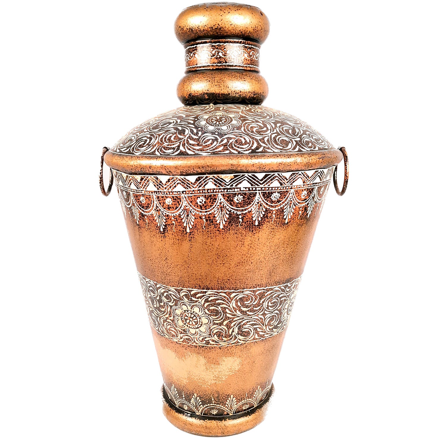 Big Flower Vase | Corner Metal Vase | Long Vases - For Home Decor, Living Room, Entrance, Hallway & Gifts - 25 Inch - Apkamart