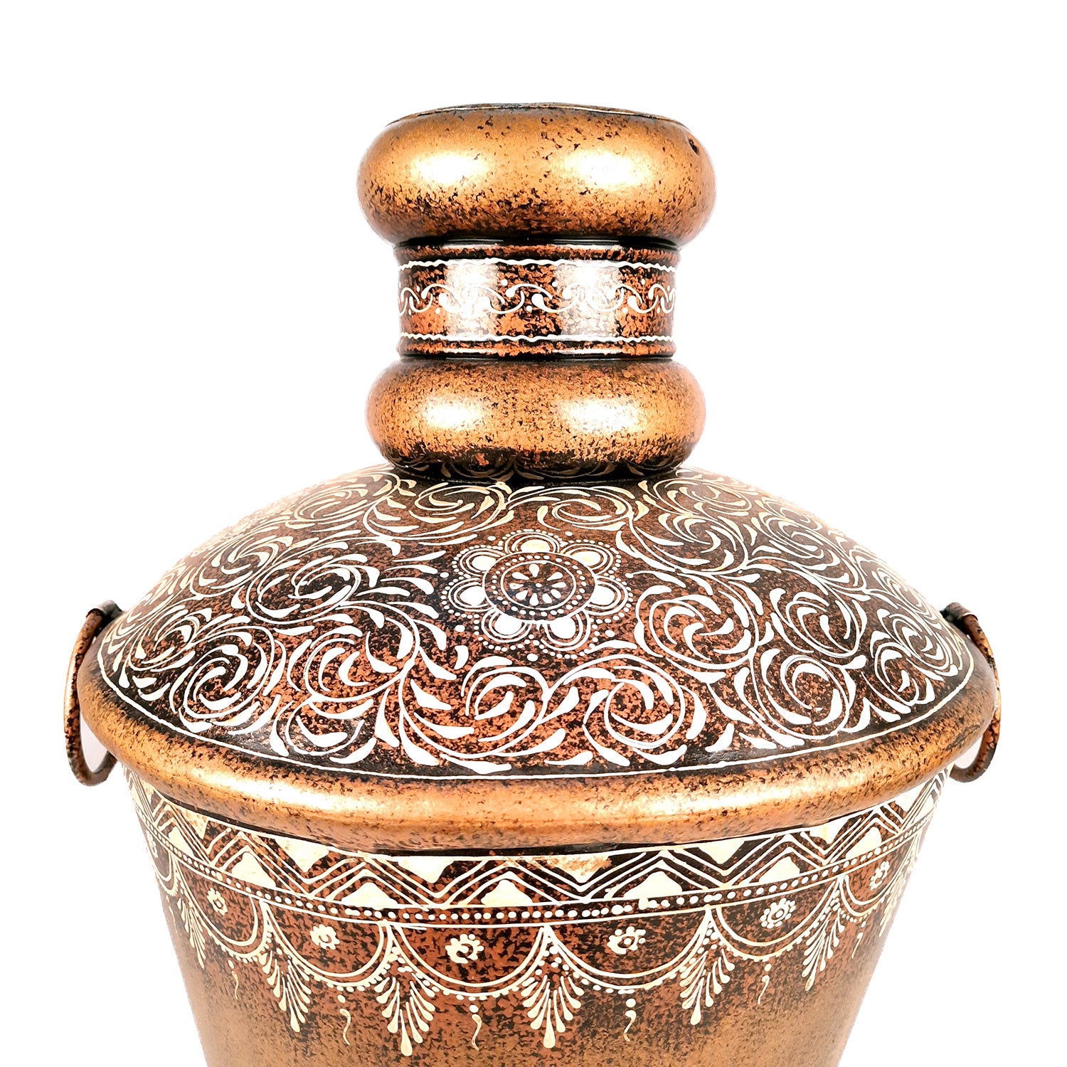 Big Flower Vase | Corner Metal Vase | Long Vases - For Home Decor, Living Room, Entrance, Hallway & Gifts - 25 Inch - Apkamart