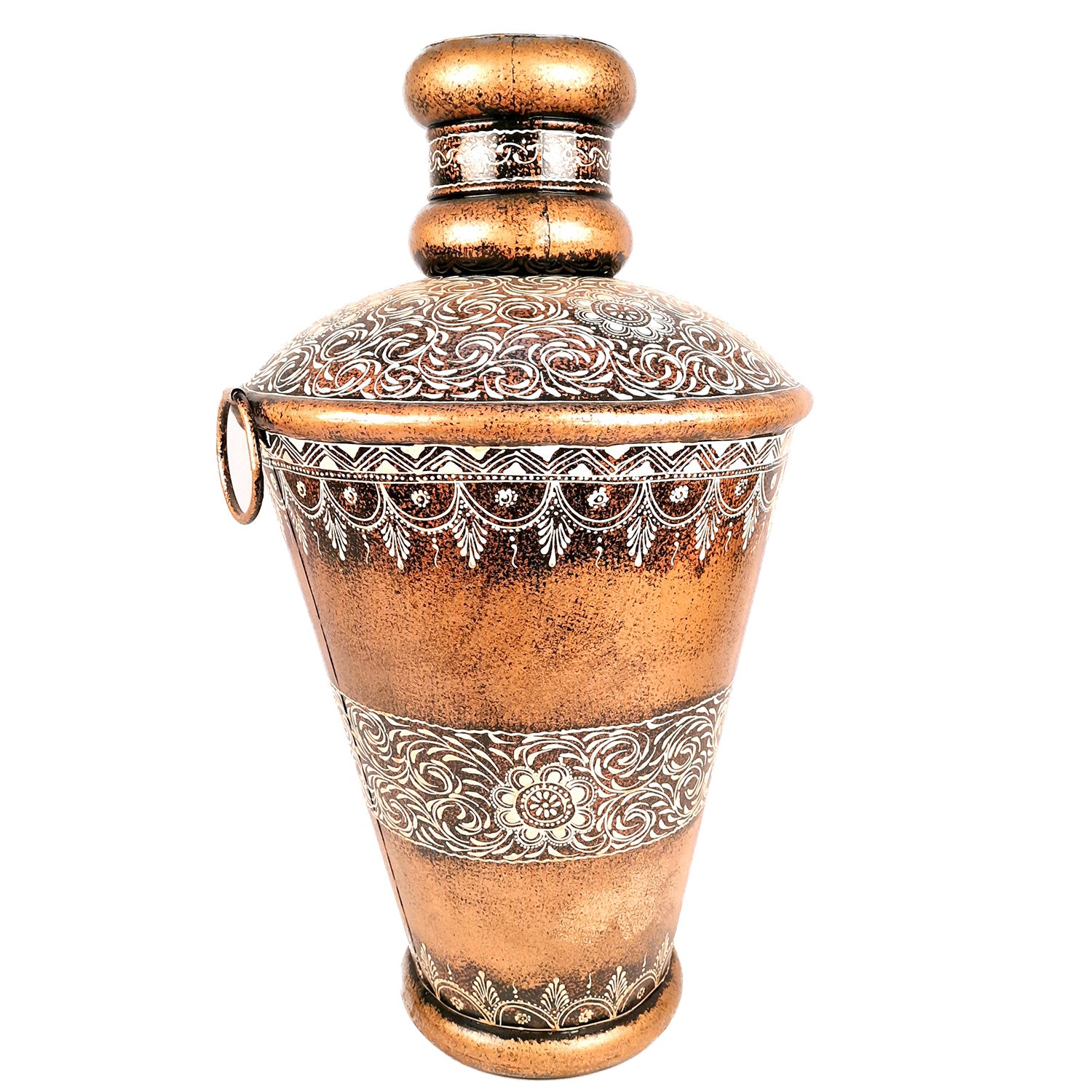 Big Flower Vase | Corner Metal Vase | Long Vases - For Home Decor, Living Room, Entrance, Hallway & Gifts - 25 Inch - Apkamart